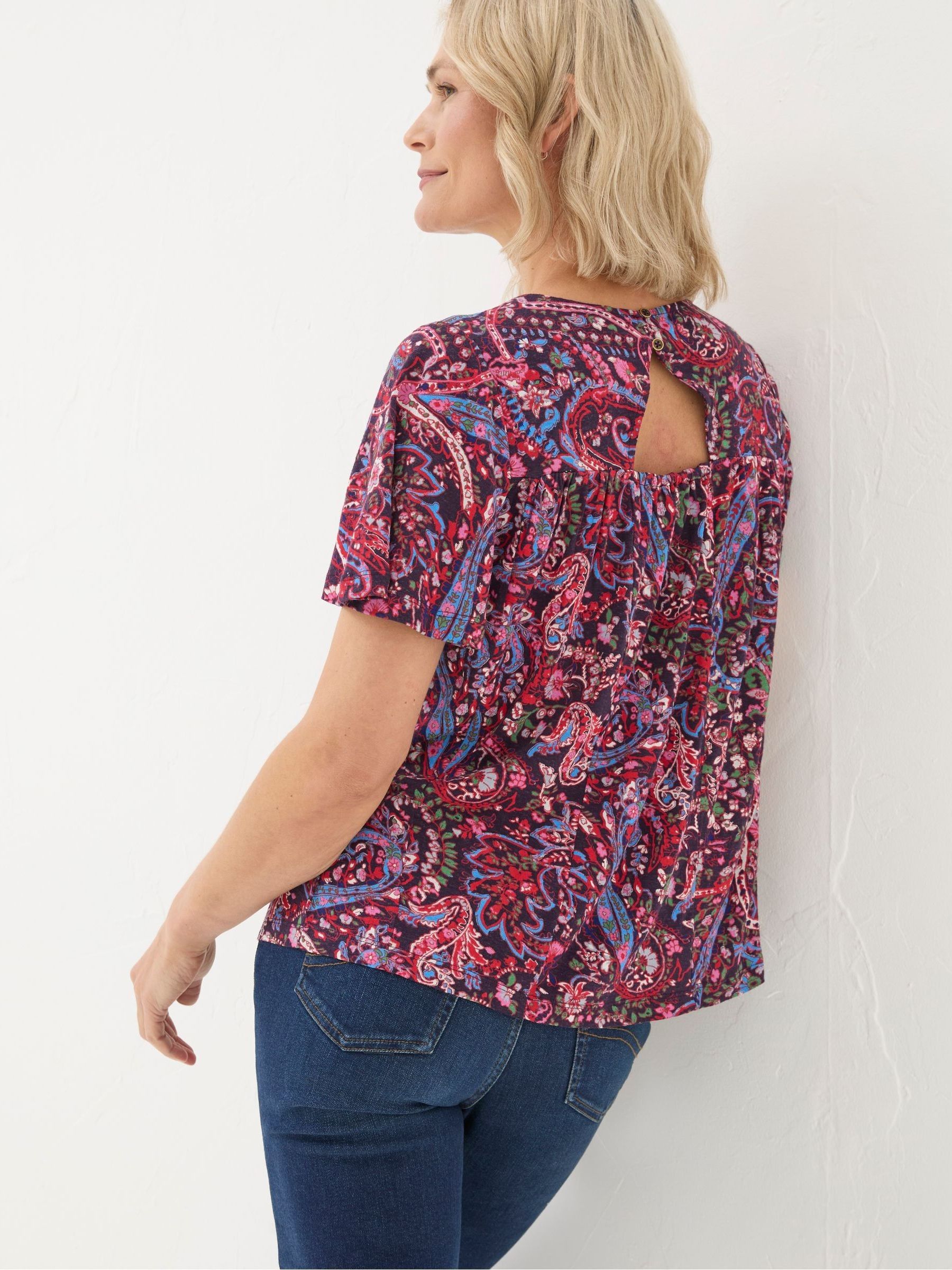 Purple Bright Paisley Top - Image 2 of 6