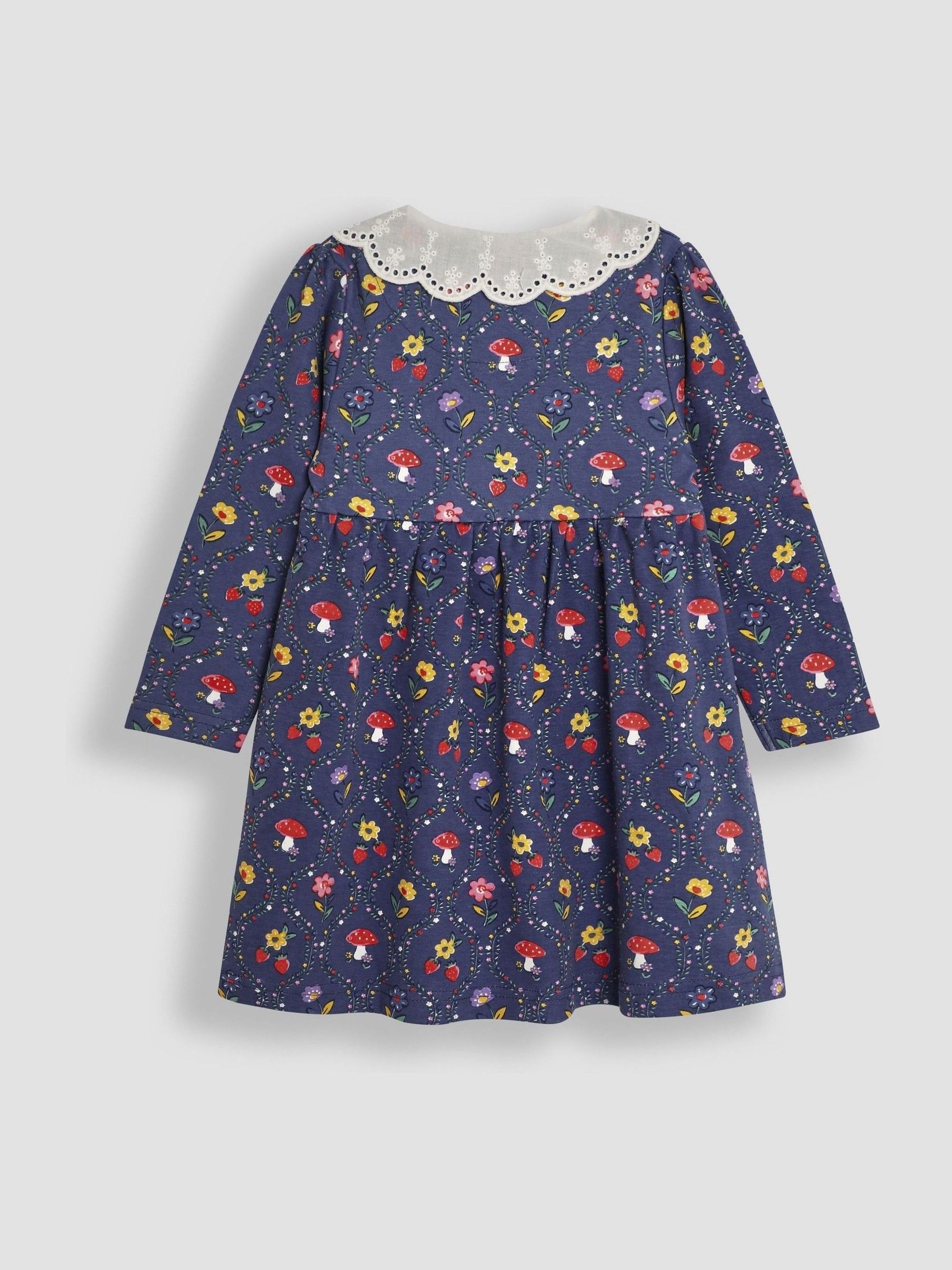 Purple Toadstool Floral Broderie Collar Dress - Image 2 of 3