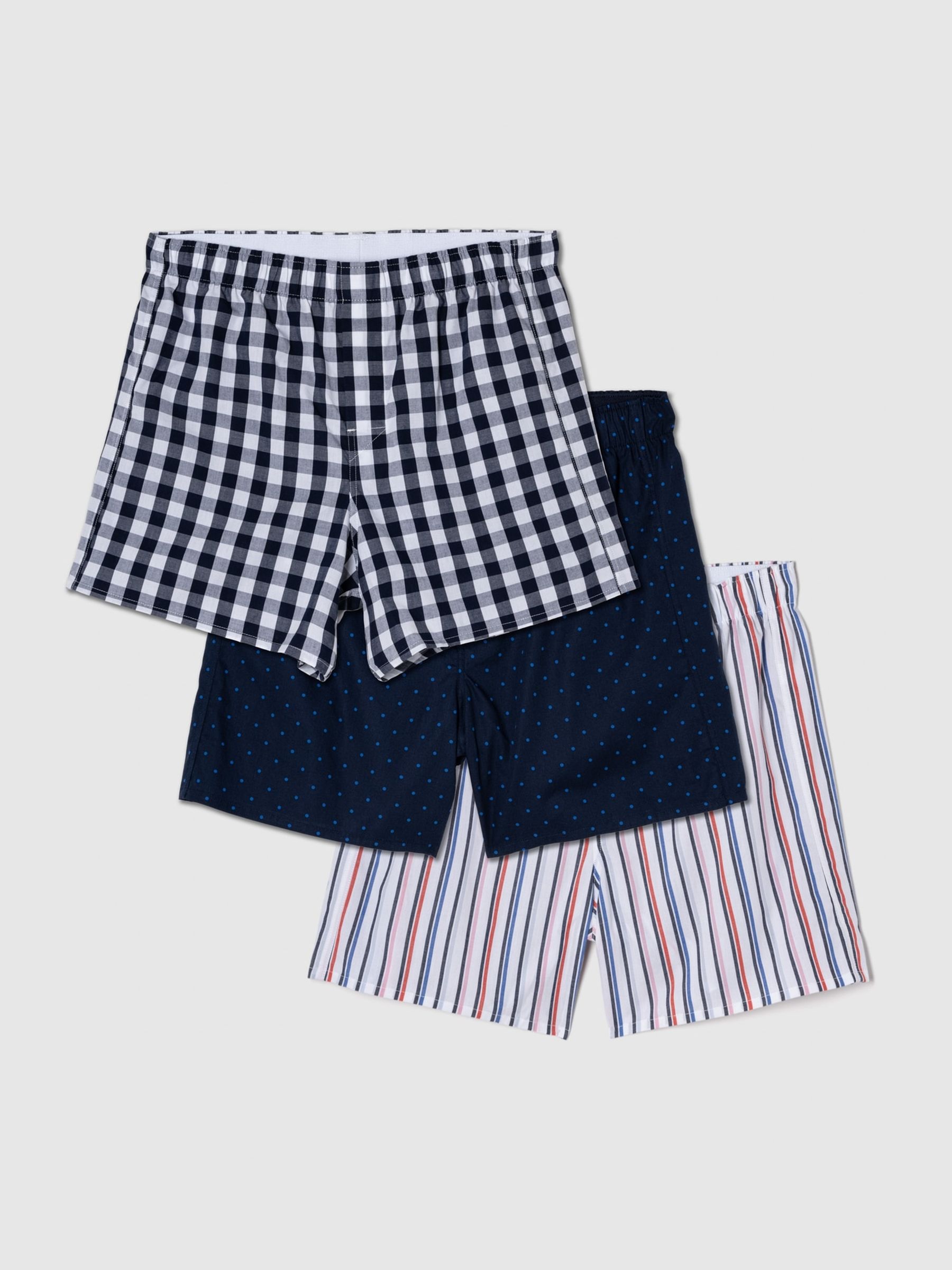 Black Print Cotton Boxers 3 Pack - Image 1 of 4