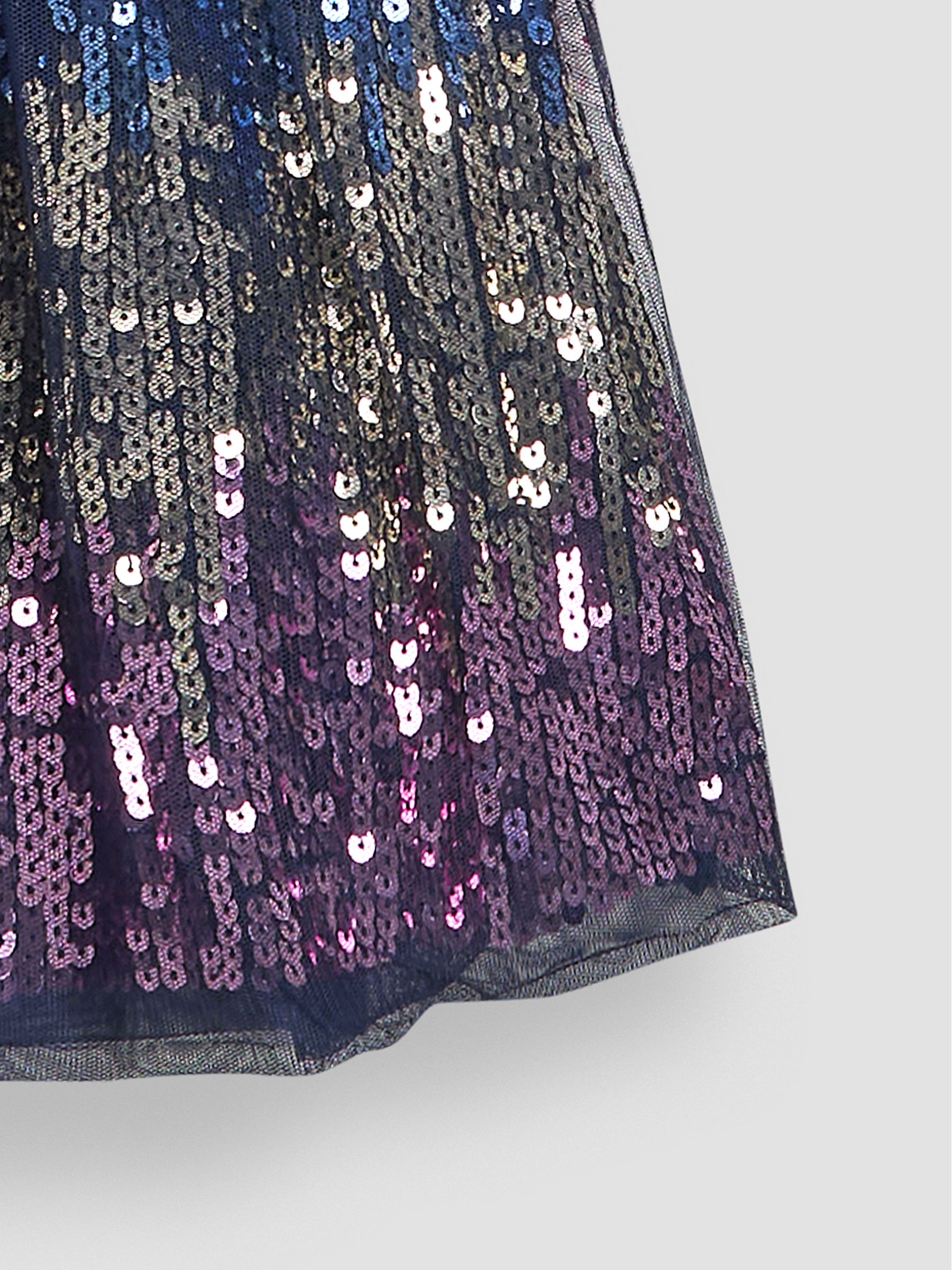 Navy Blue Sequin Party Dress - Image 4 of 4