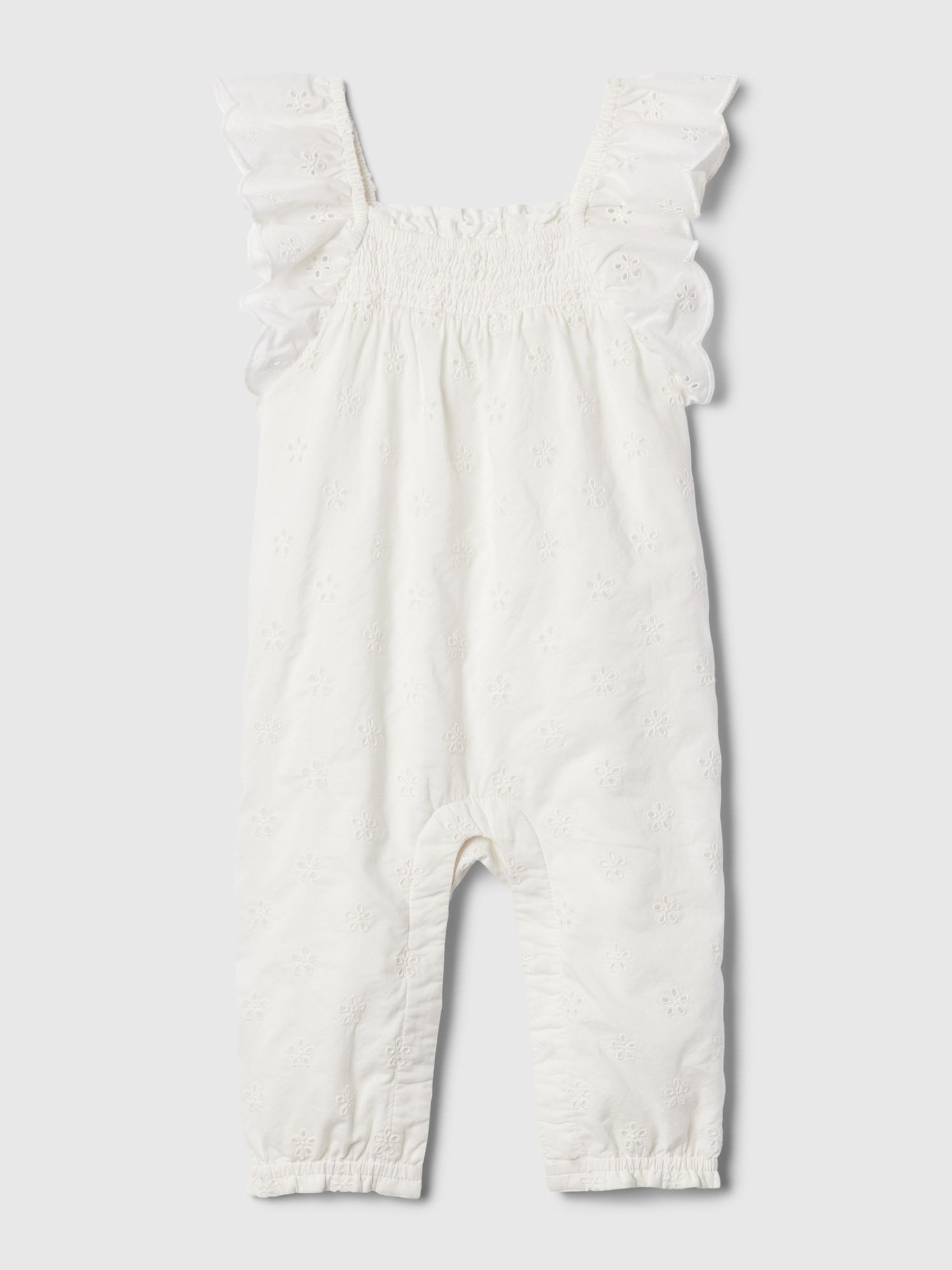 White Eyelet Floaty Rompersuit (Newborn-24mths) - Image 2 of 3