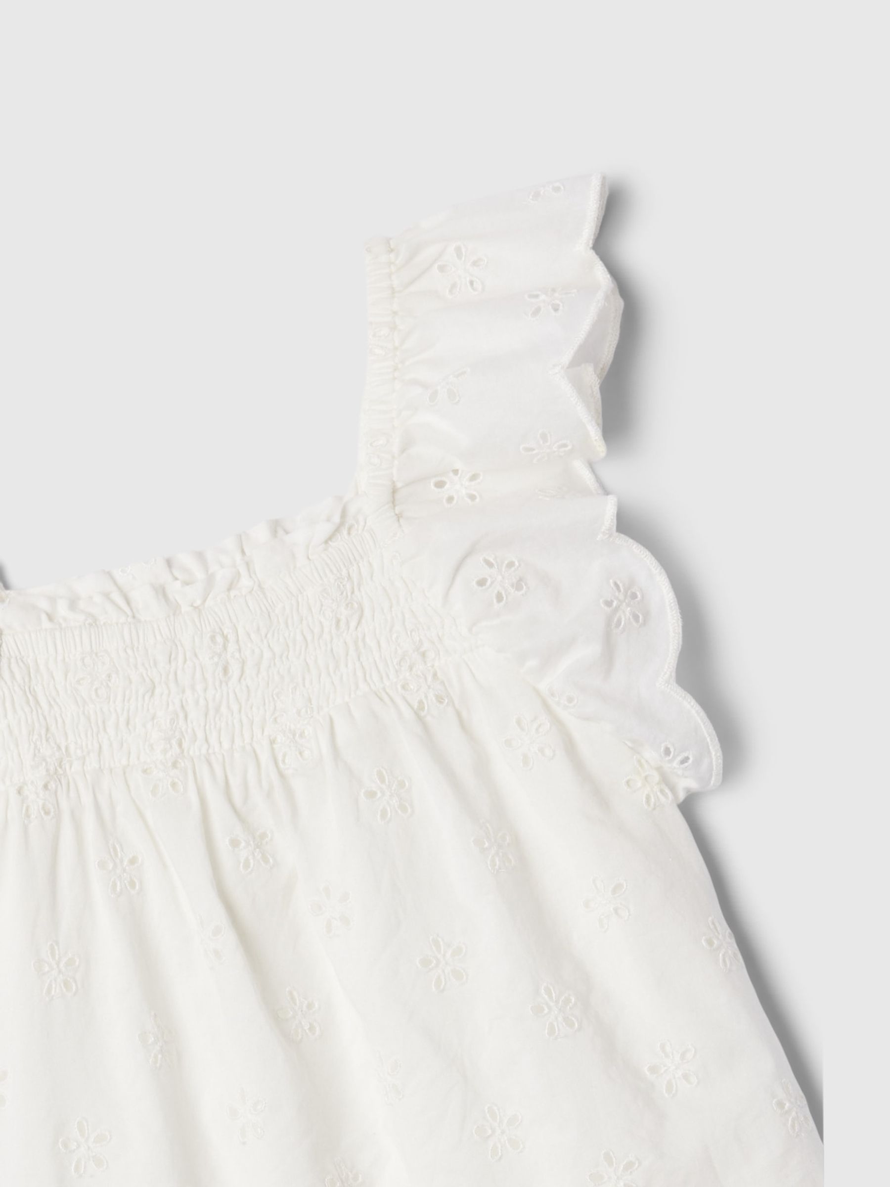 White Eyelet Floaty Rompersuit (Newborn-24mths) - Image 3 of 3