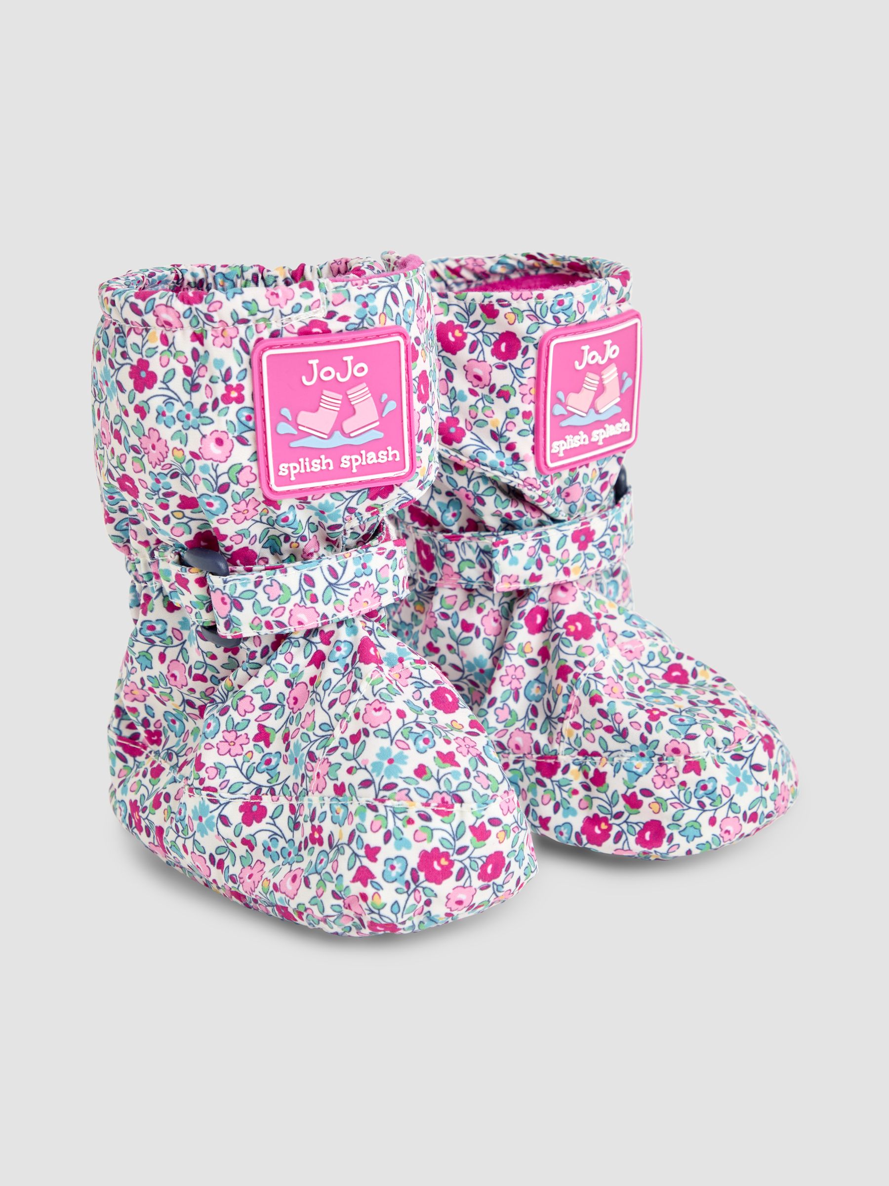 Cream Ditsy Print Fleece Lined Booties - Image 1 of 4