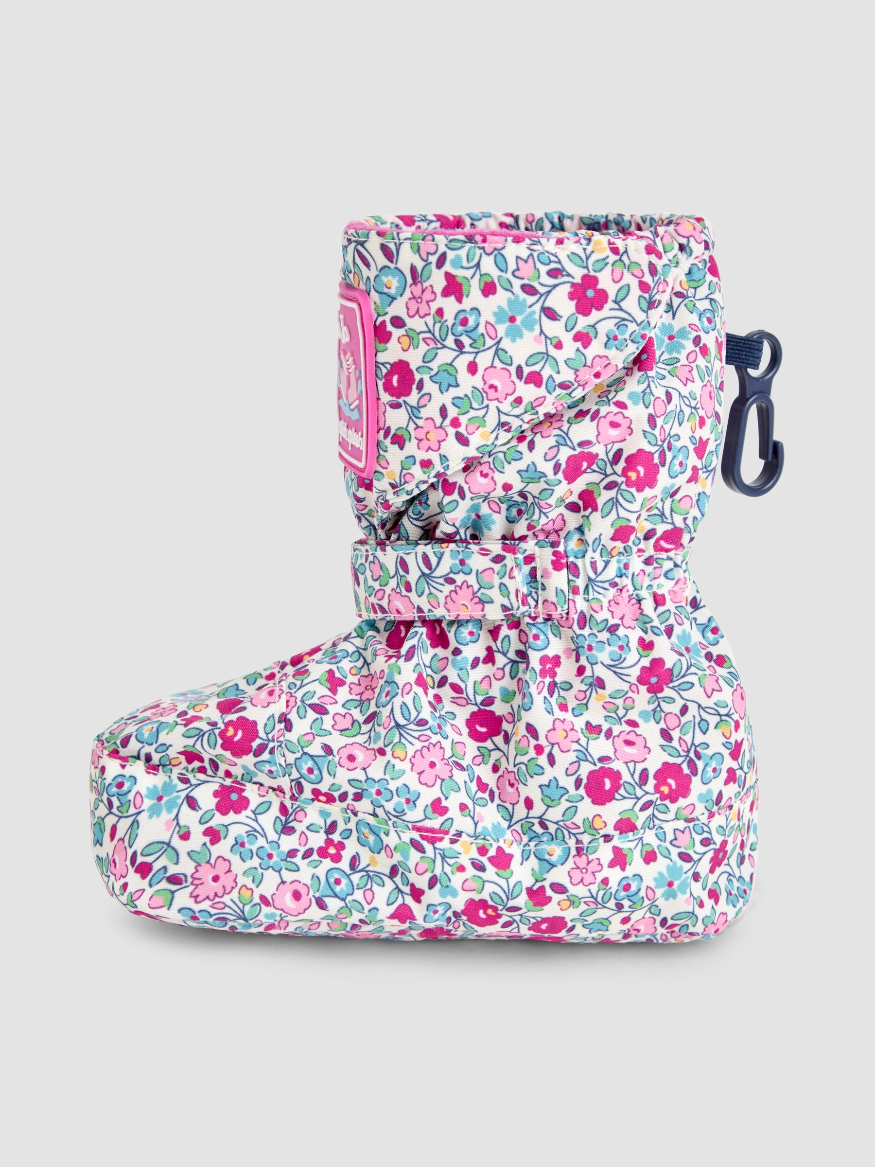 Cream Ditsy Print Fleece Lined Booties - Image 3 of 4