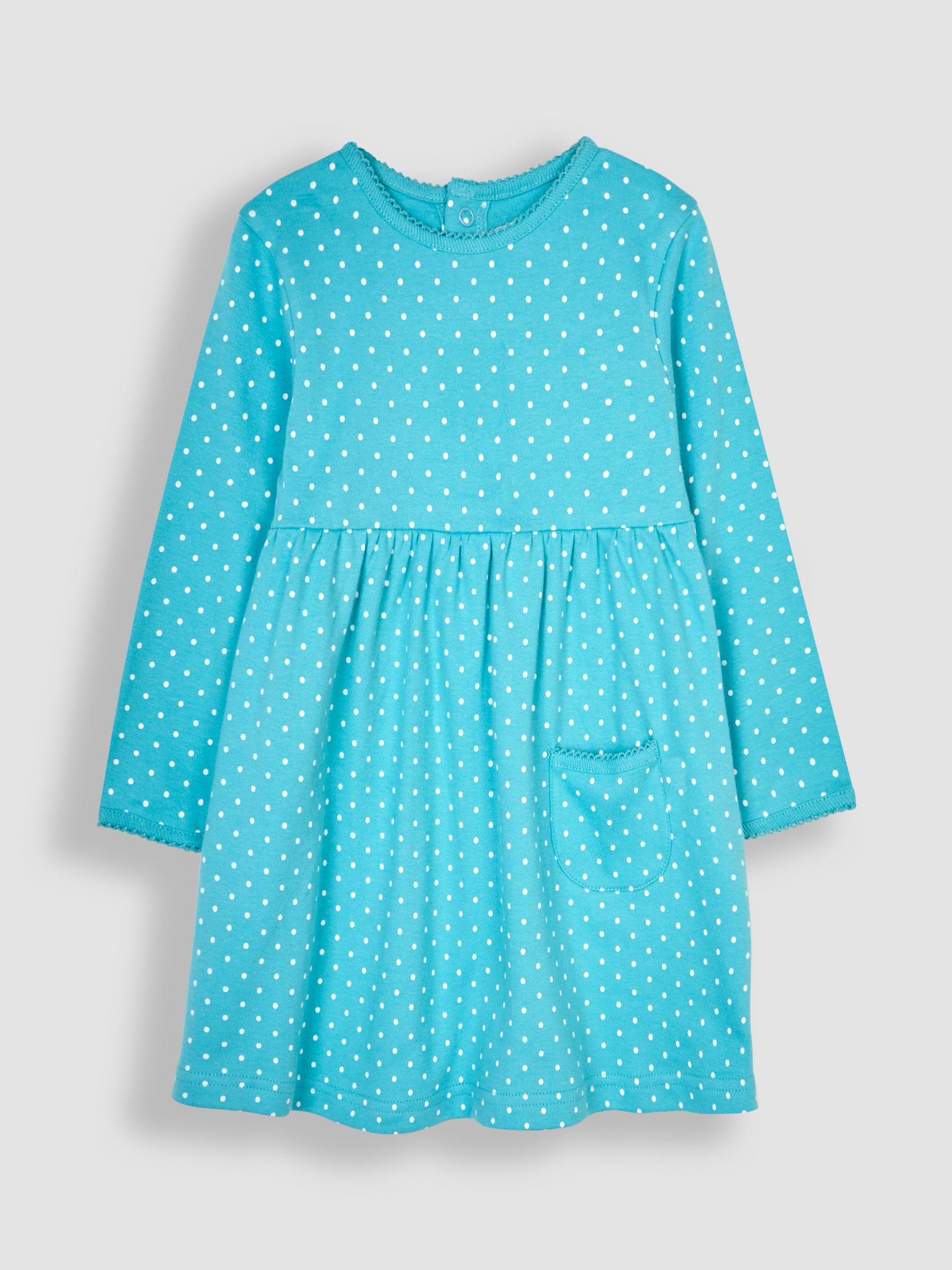 Duck Egg Blue Spot Dress - Image 1 of 3