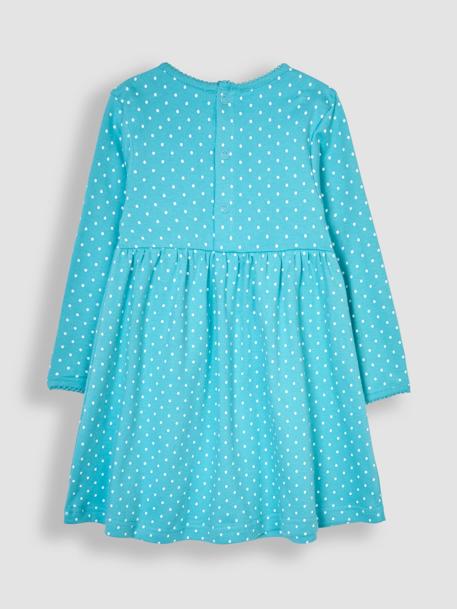 Duck Egg Blue Spot Dress - Image 2 of 3