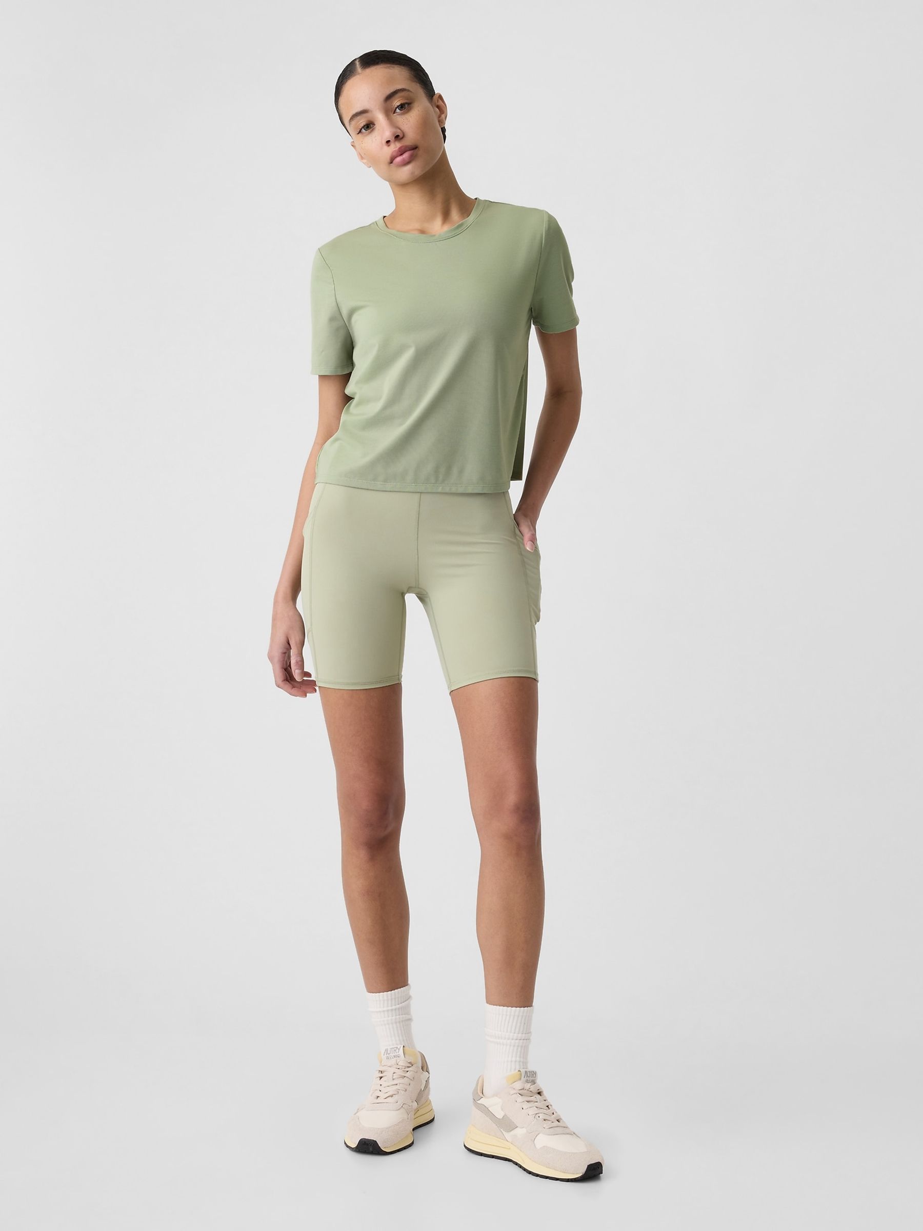 Green Crew Neck Breatheable Short Sleeve T-Shirt - Image 3 of 5