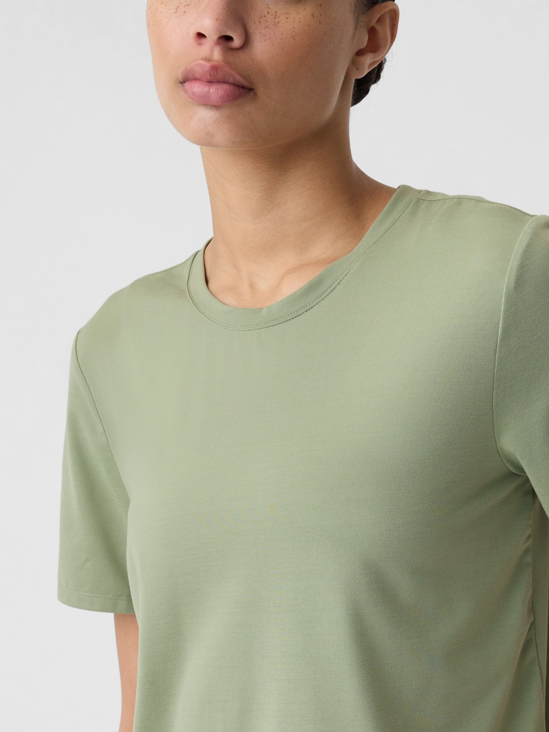 Green Crew Neck Breatheable Short Sleeve T-Shirt - Image 4 of 5