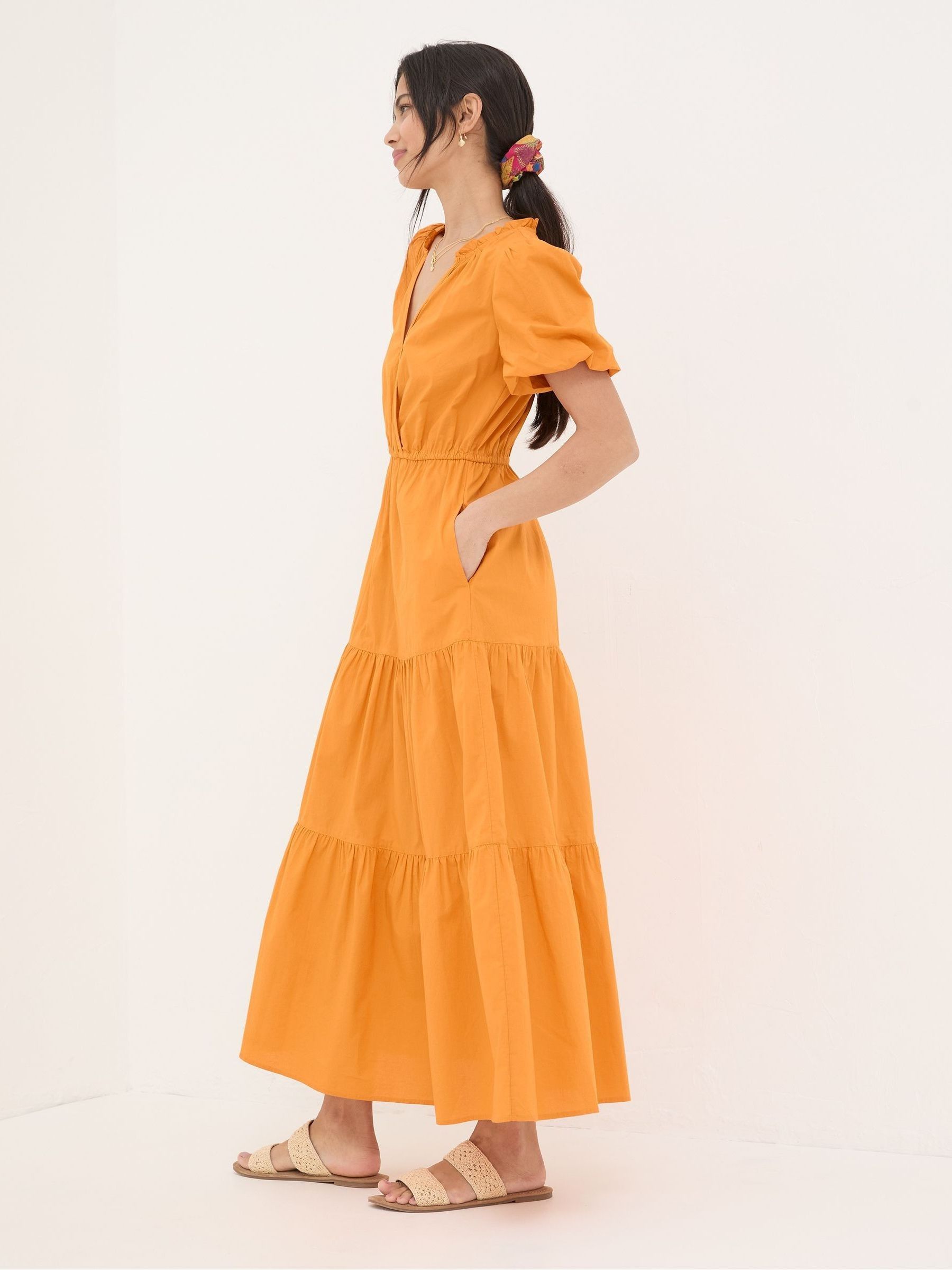 Aubrey Orange Maxi Dress - Image 3 of 6