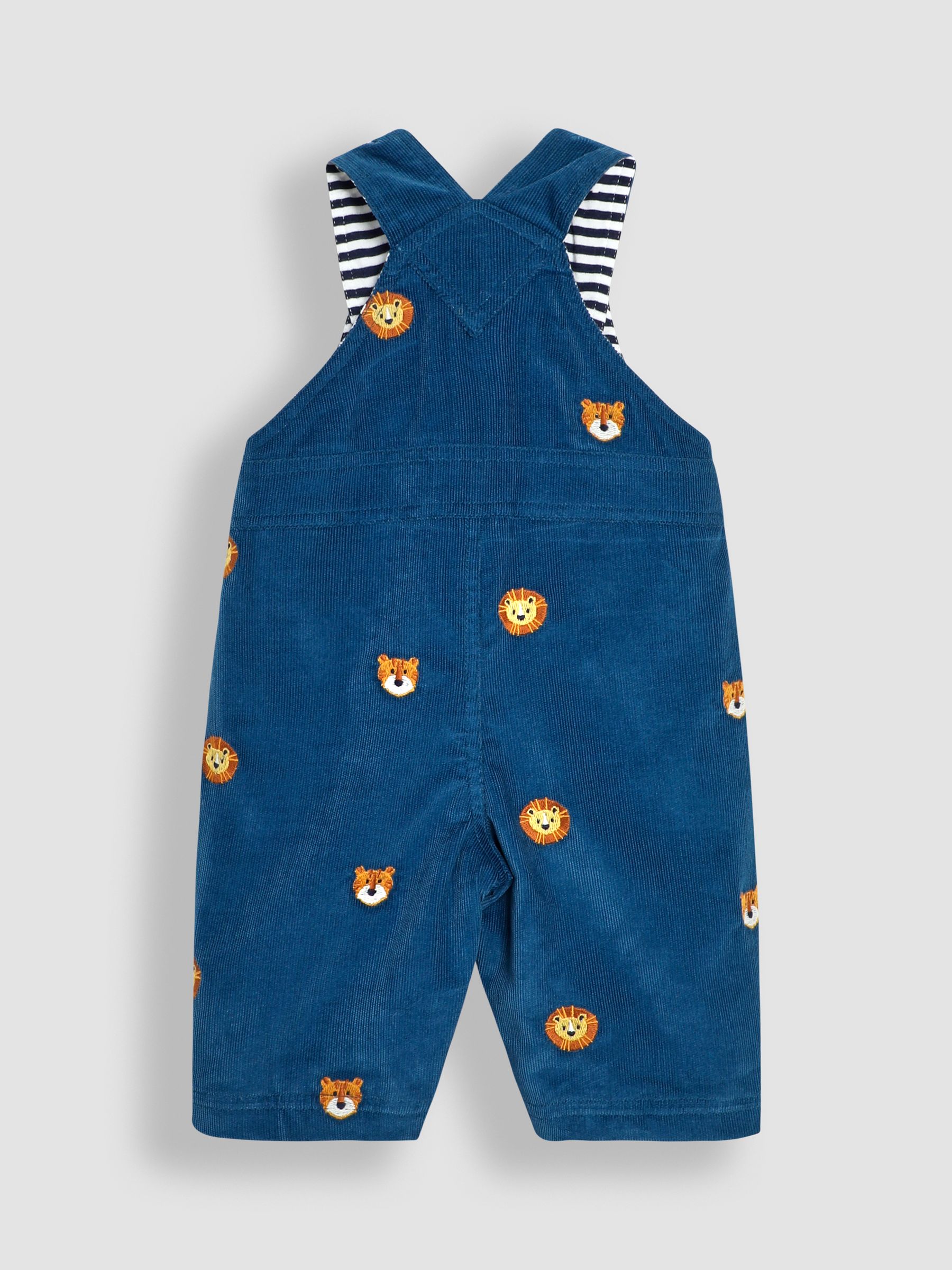 Blue Safari Animal Embroidered Cord Dungarees - Image 2 of 3