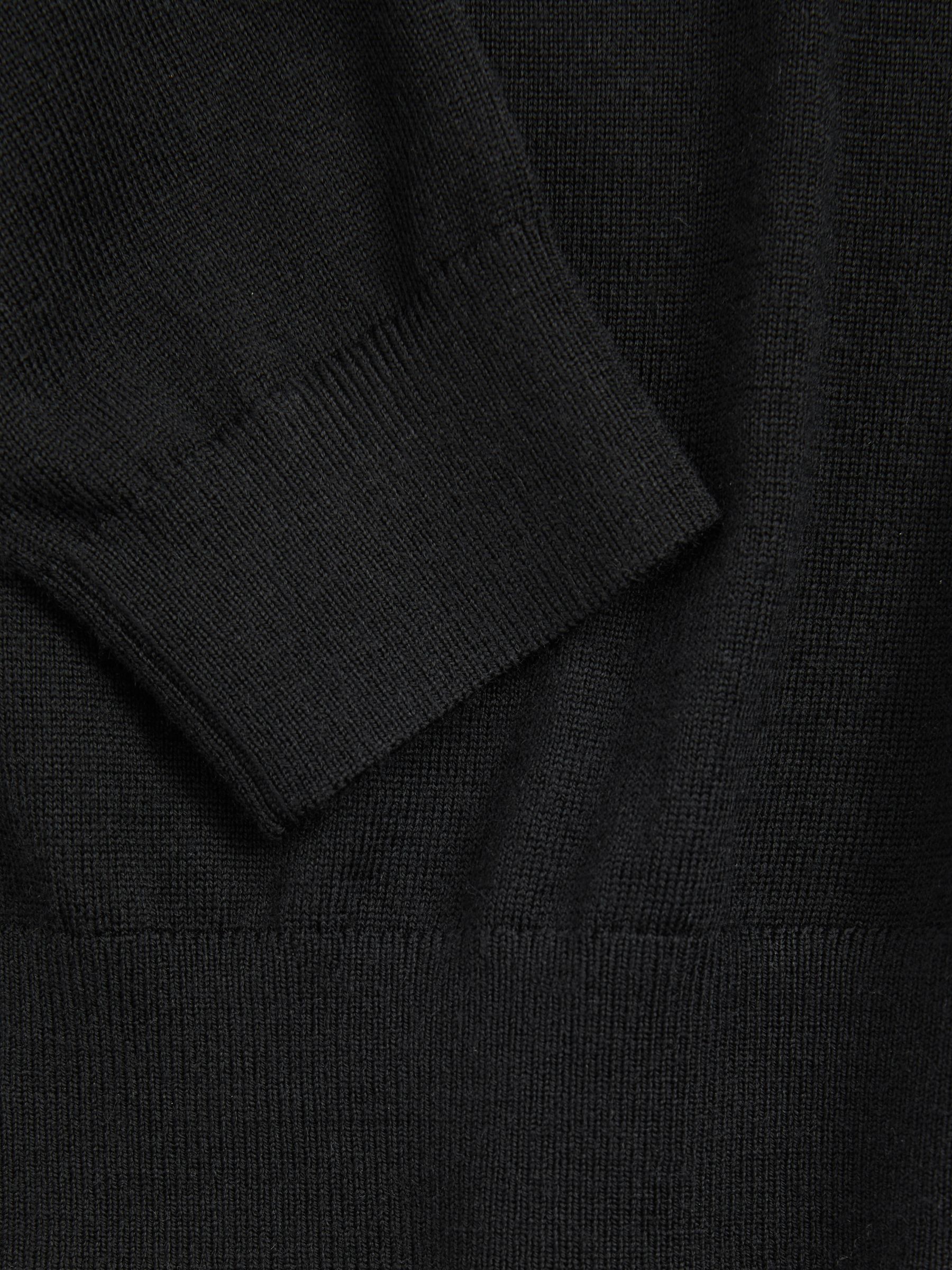 3-9 yrs Merino Wool V-Neck Jumper in Black - Image 4 of 4