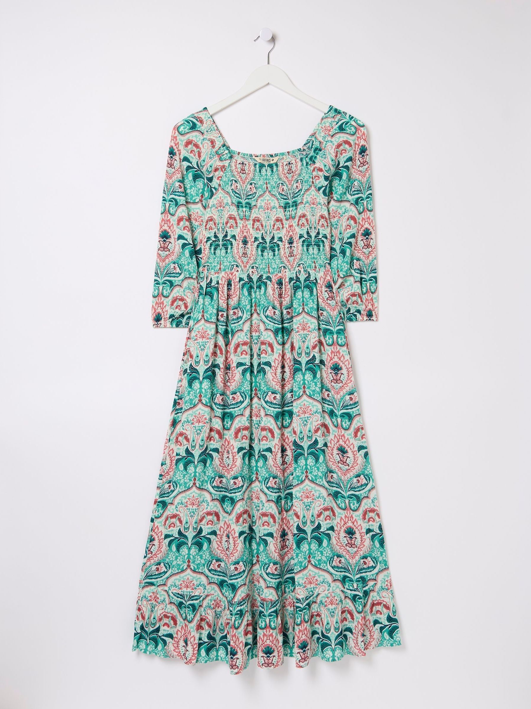 Adele Blue Paisley Mirrored Midi Dress - Image 7 of 7
