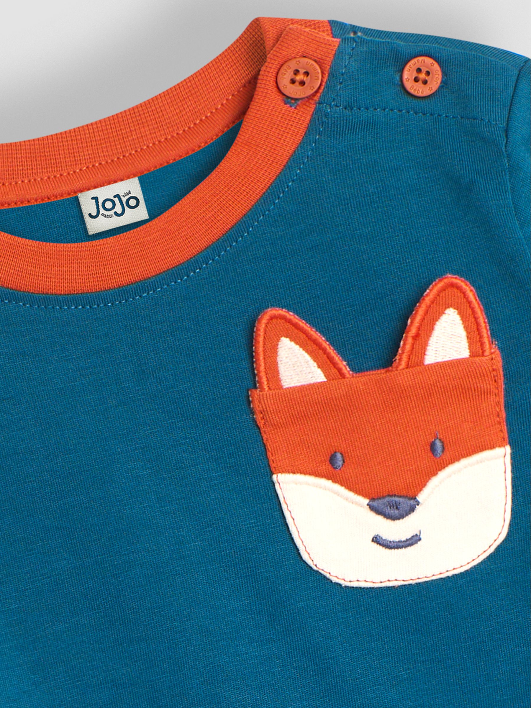 Teal Fox Appliqué Pocket Top - Image 3 of 3