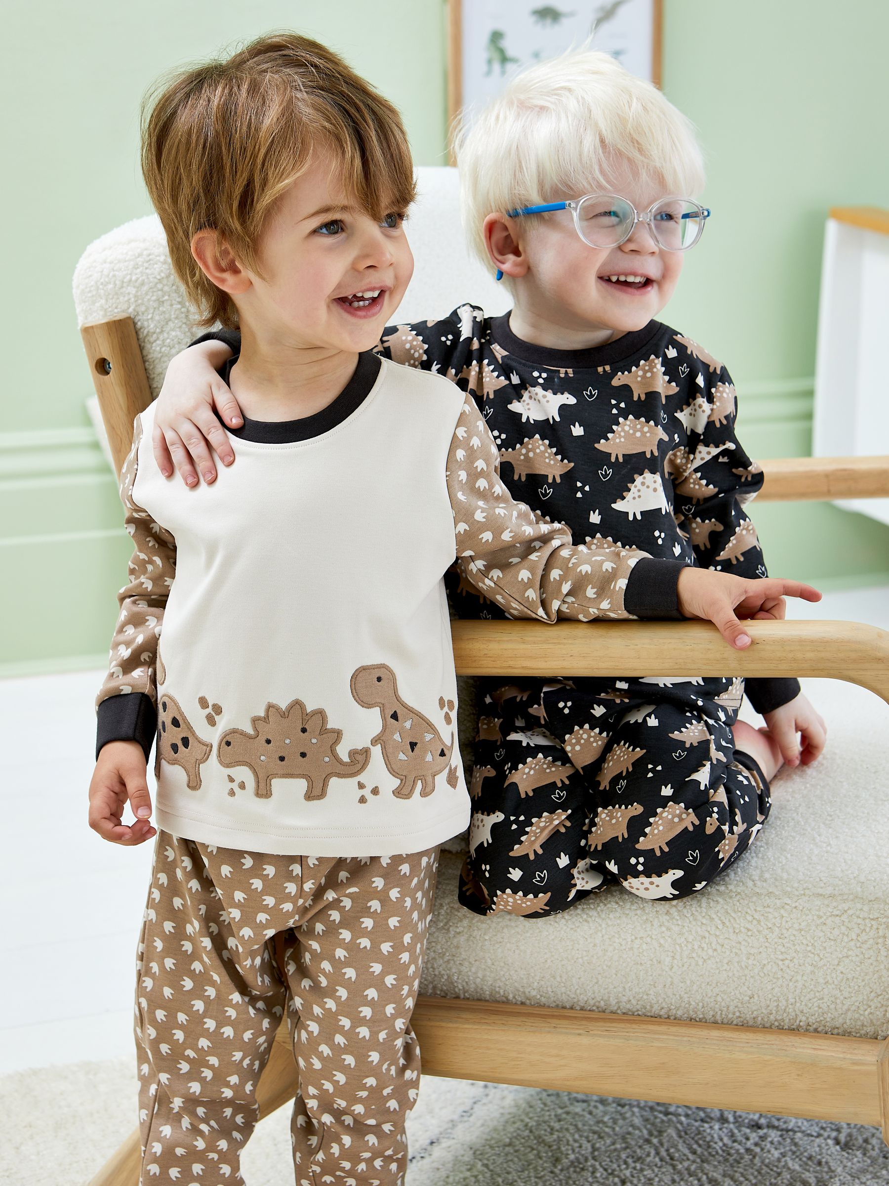 Stone 2-Pack Cotton Pyjamas - Image 2 of 11