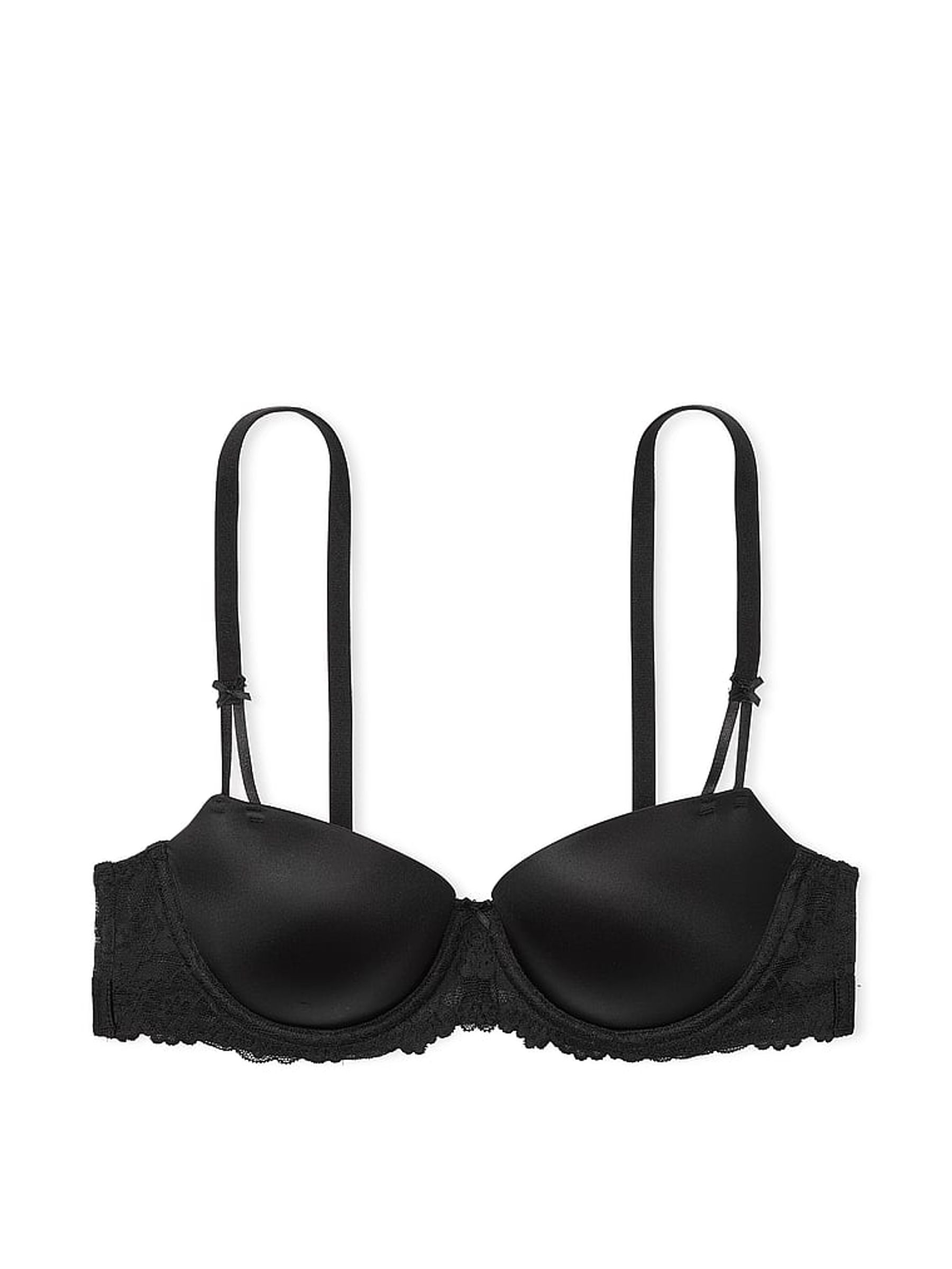 Black Balcony Smooth Cup Lace Bra - Image 3 of 4