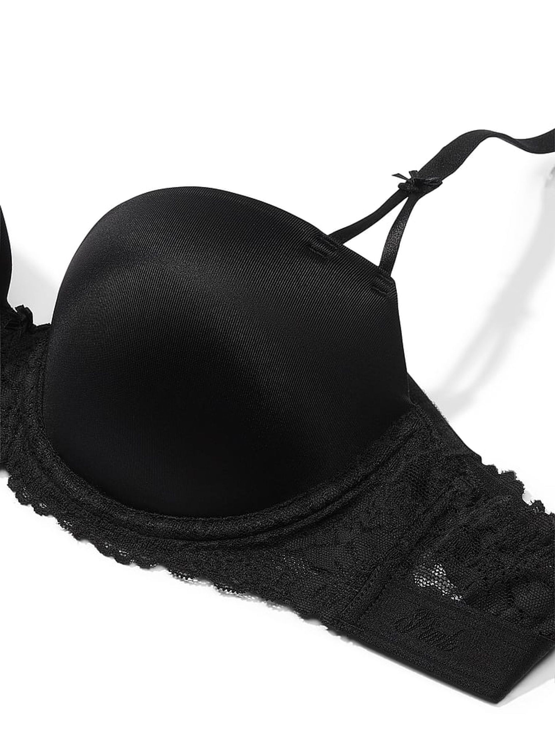 Black Balcony Smooth Cup Lace Bra - Image 4 of 4