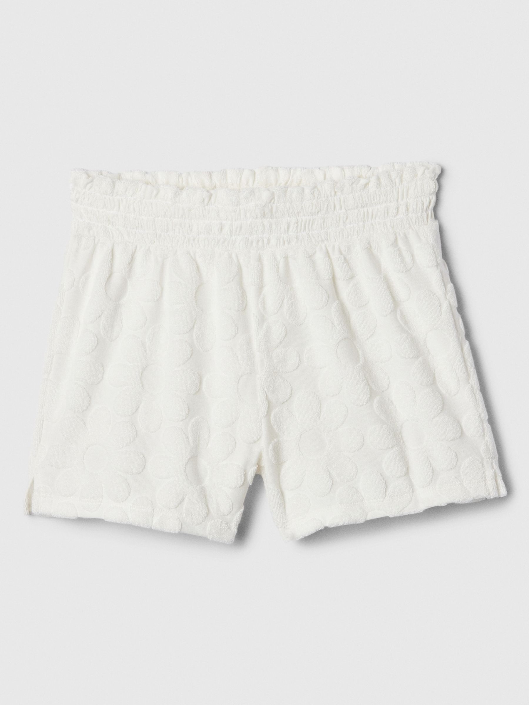 White Towel Terry Pull On Shorts (4-13yrs) - Image 1 of 2