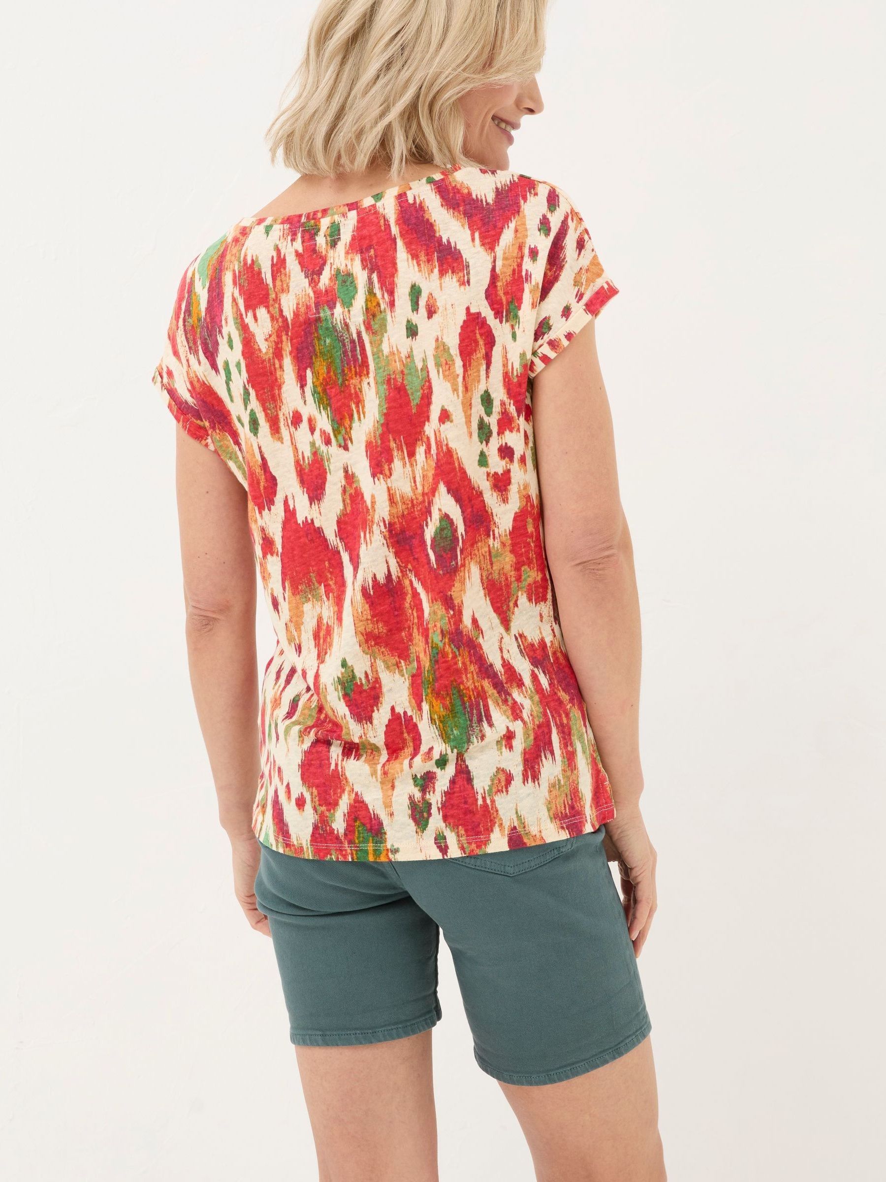 Ivy Natural Linen Paradise Ikat T-Shirt - Image 2 of 5