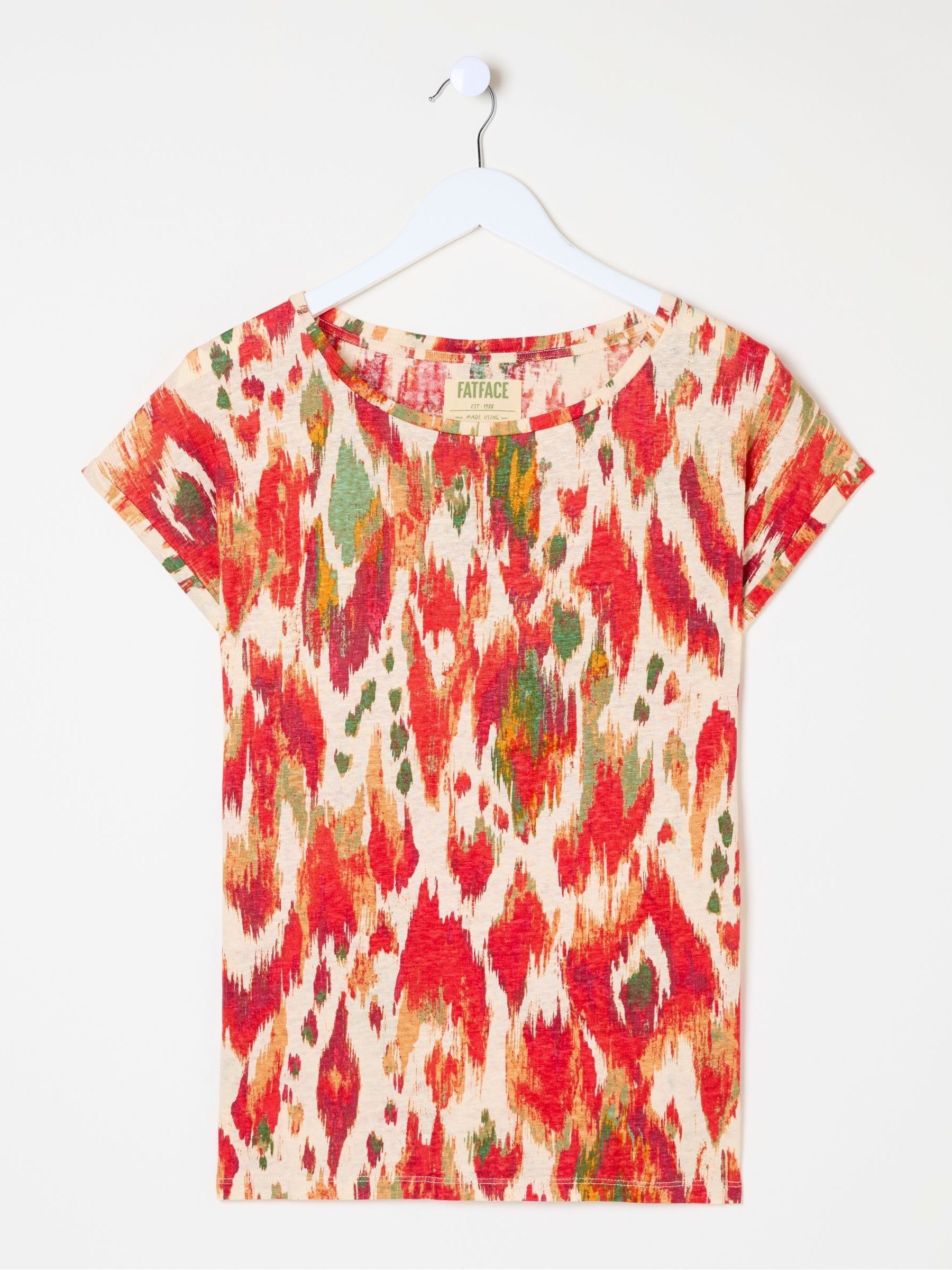 Ivy Natural Linen Paradise Ikat T-Shirt - Image 5 of 5