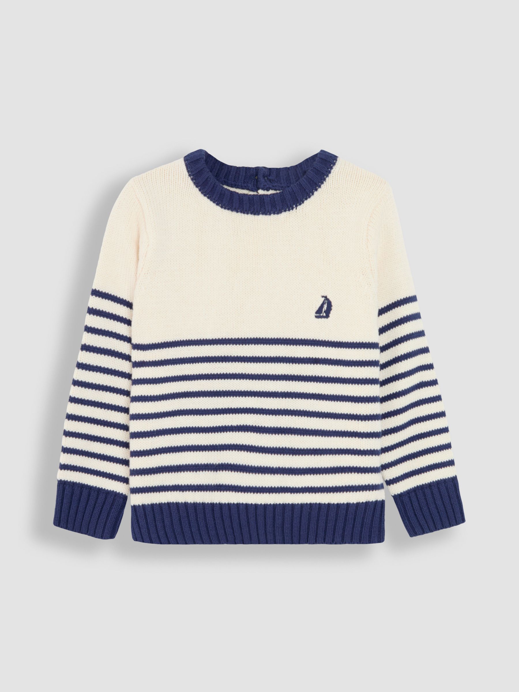 Wool Striped Breton Jumper Women's Breton Stripe Jumper In Ecru - Main Image