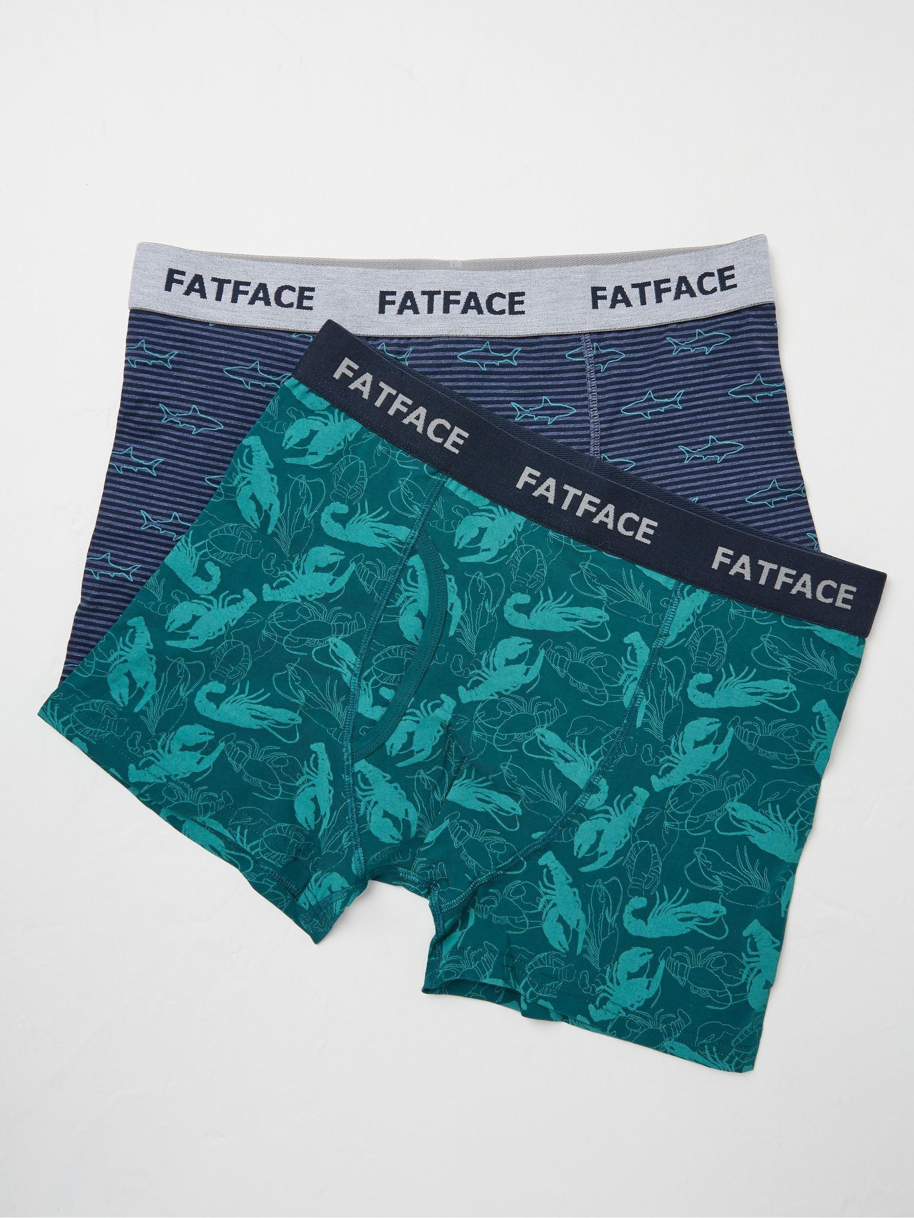 Blue Lobster Shark Boxers 2 Pack - Image 1 of 2 Blue Lobster Shark Boxers 2 Pack - Image 1 of 2