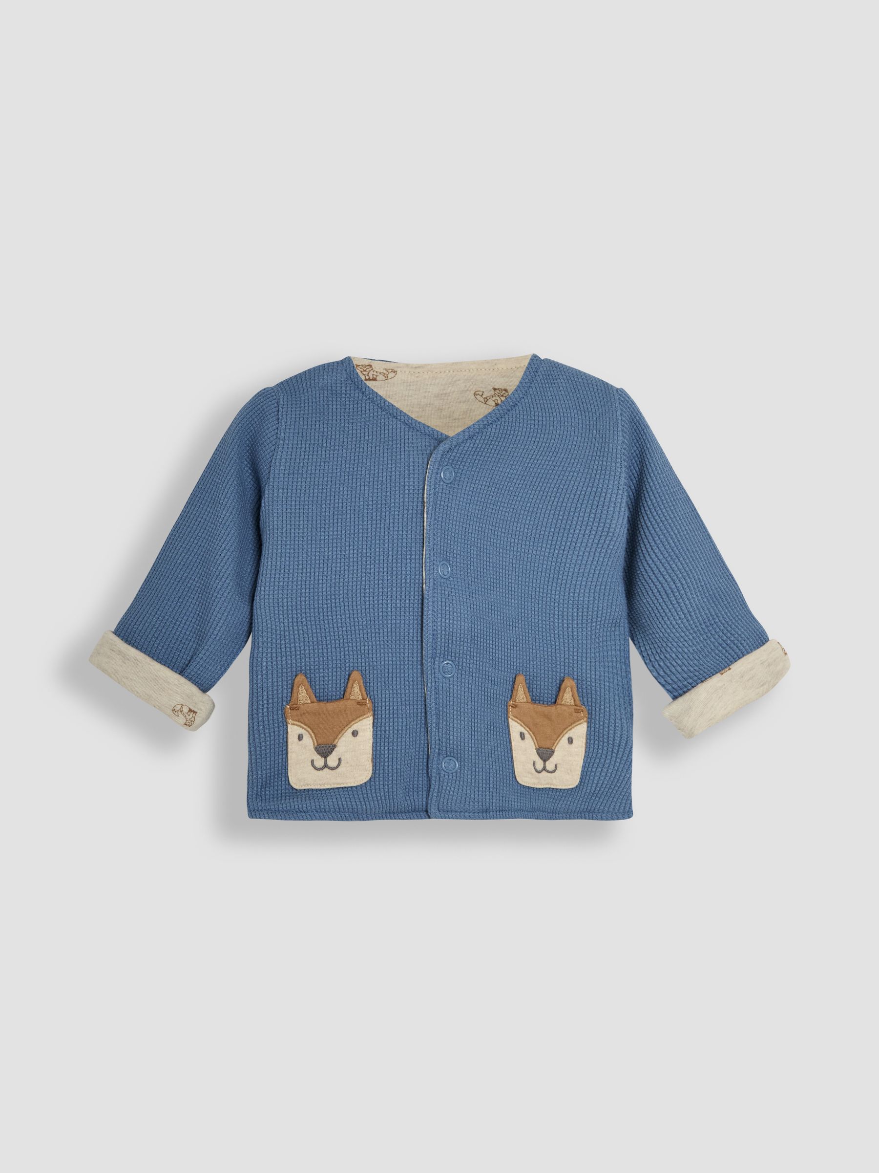 Denim Baby Fox Velour Set 3 Piece | JoJo Maman Bébé USA