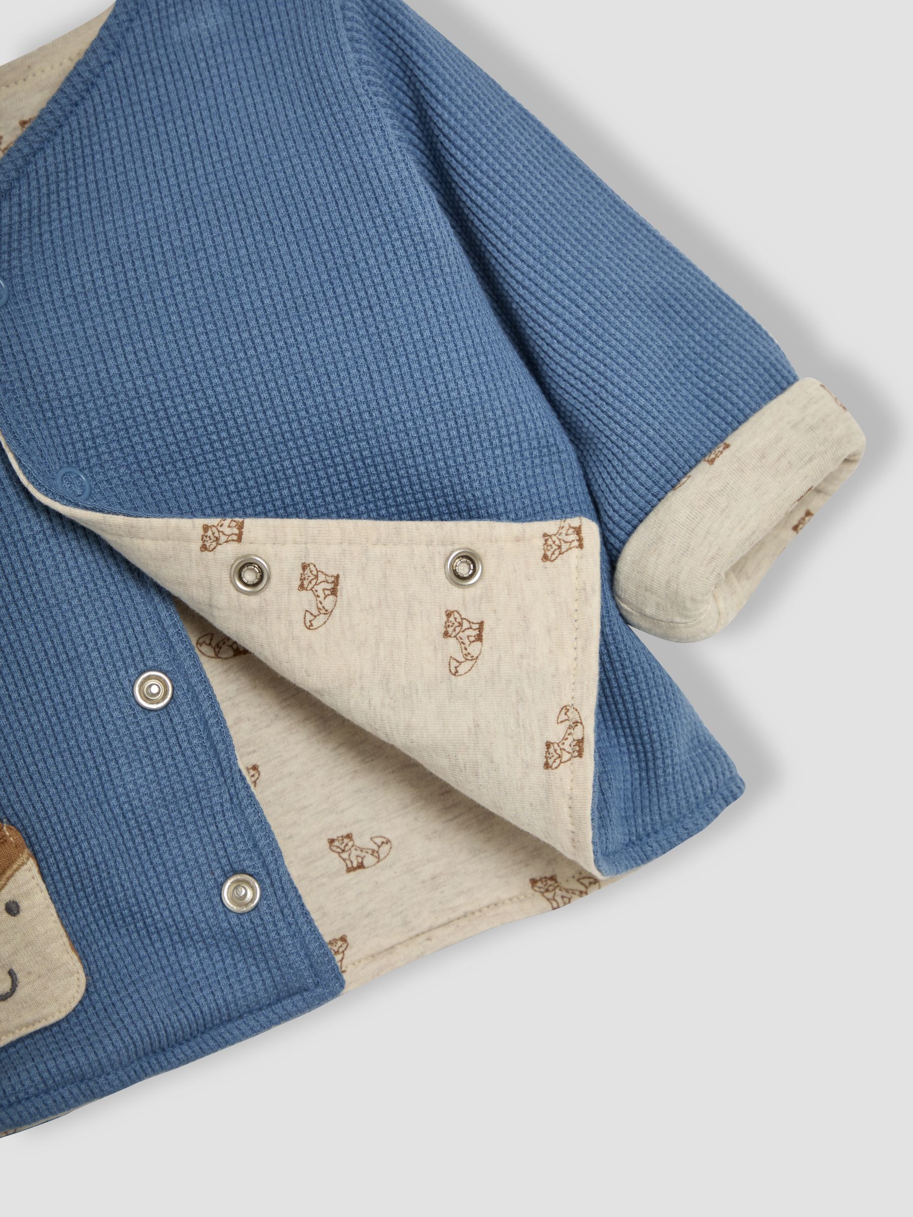 Denim Baby Fox Velour Set 3 Piece | JoJo Maman Bébé USA