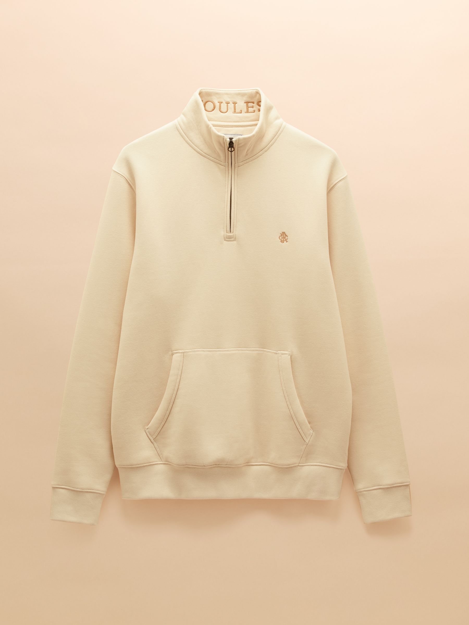 Jenkins Cream Brushed Cotton Quarter Zip Sweatshirt - Image 8 of 8 Jenkins Cream Brushed Cotton Quarter Zip Sweatshirt - Image 8 of 8