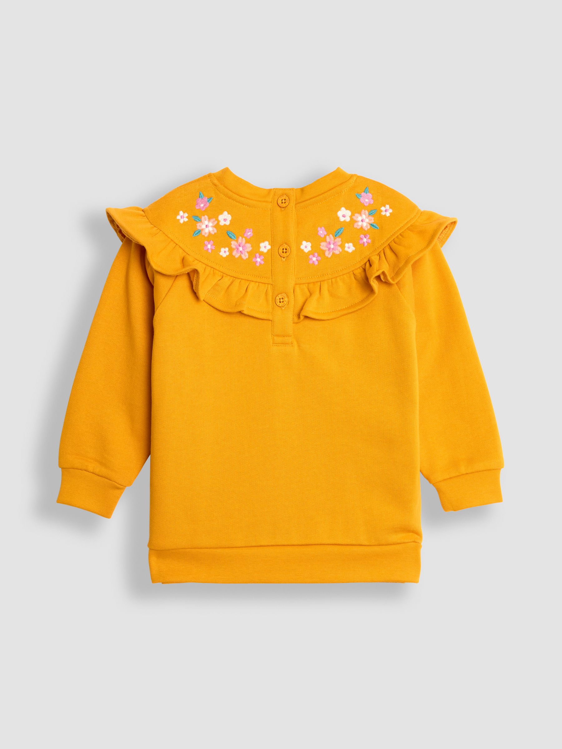 Mustard Embroidered Frill Sweatshirt - Image 2 of 3