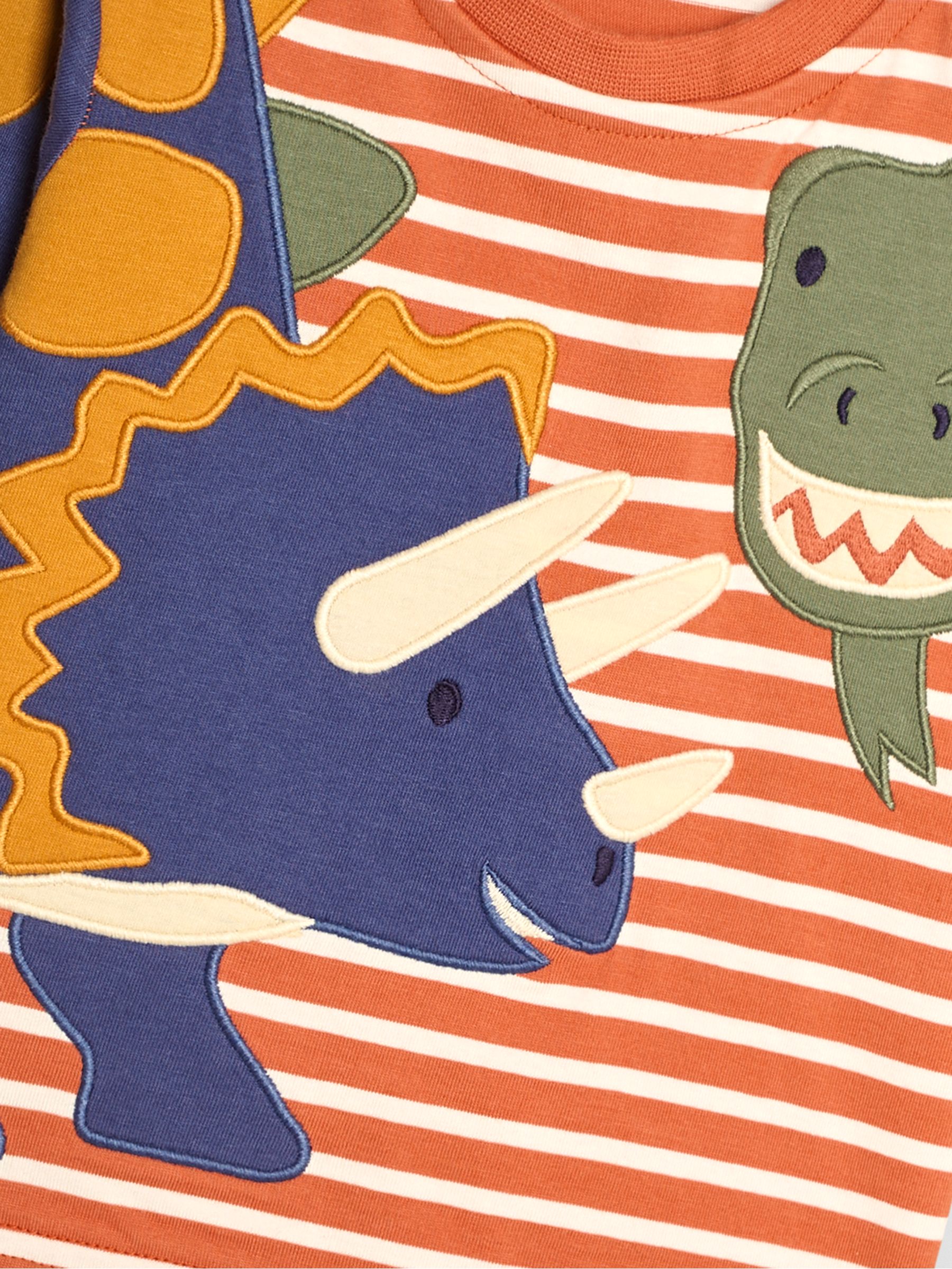 Rust Orange TRex & Triceratops Appliqué Top - Image 3 of 3