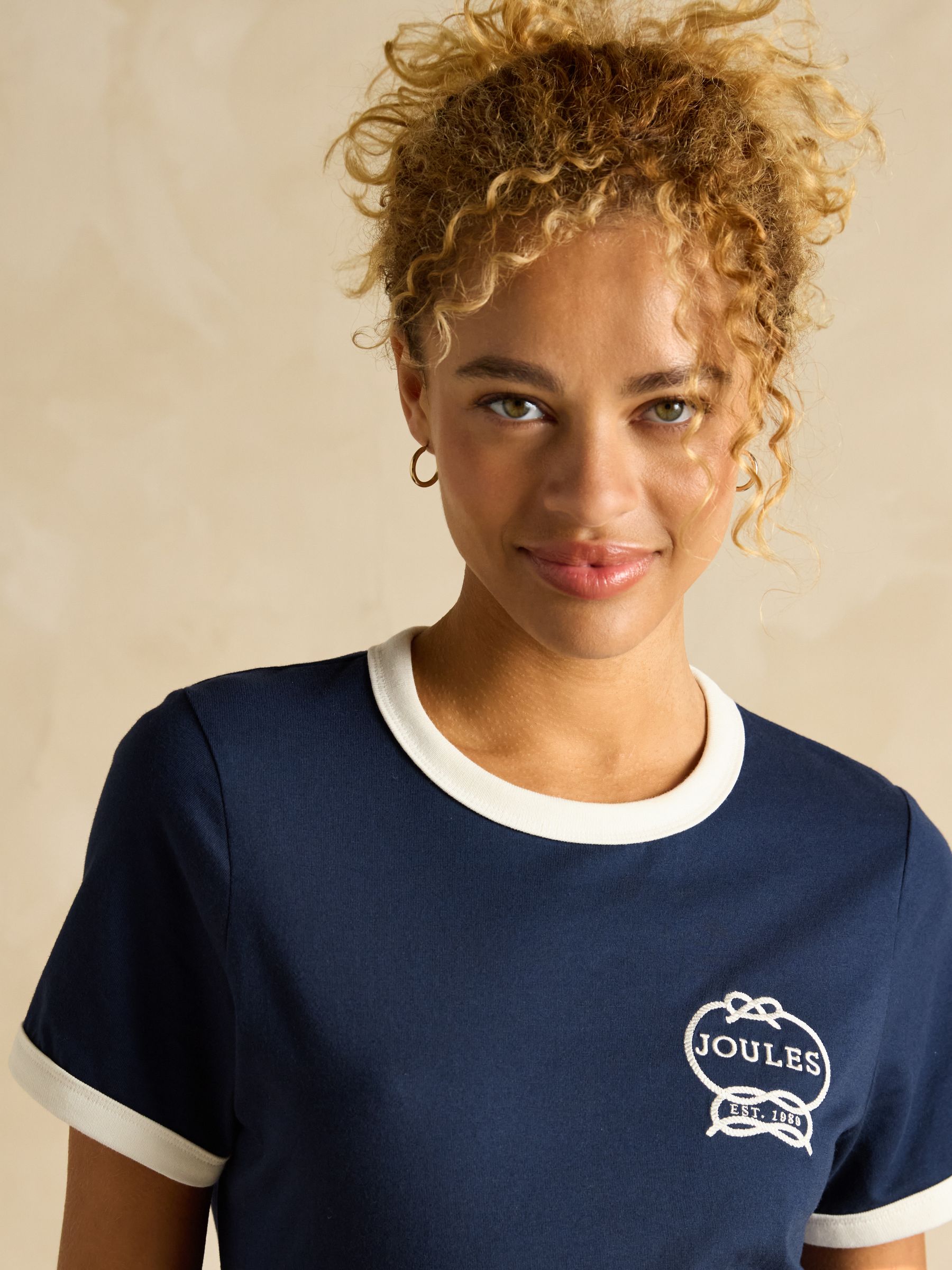 Kitsford Navy Embroidered T-Shirt - Image 4 of 6