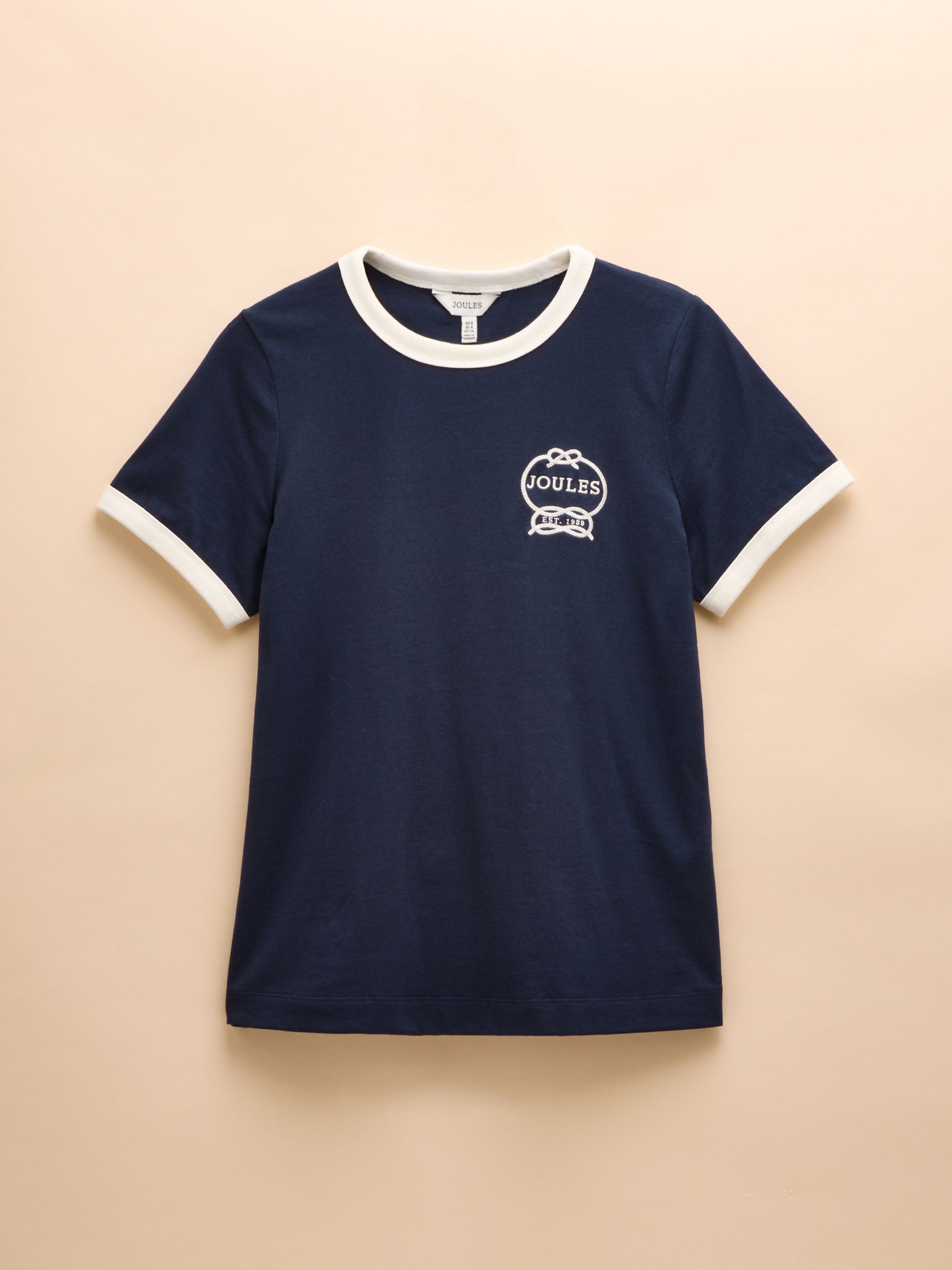 Kitsford Navy Embroidered T-Shirt - Image 6 of 6