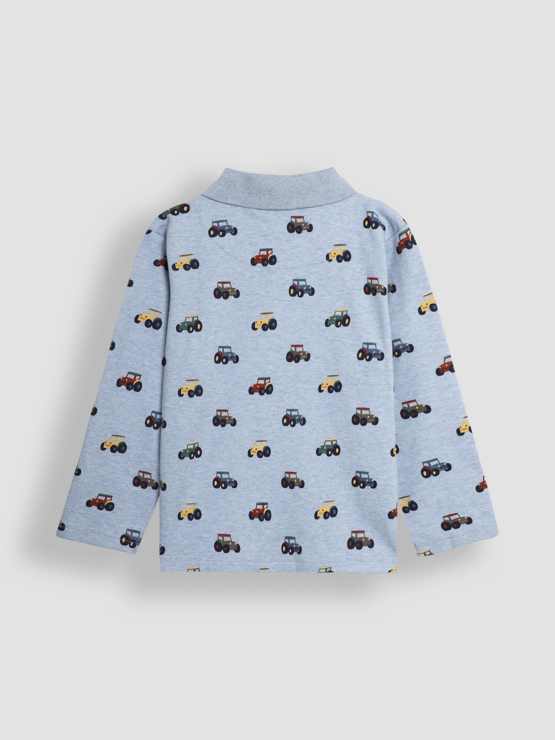 Blue Tractor Long Sleeve Print Polo Shirt - Image 2 of 3