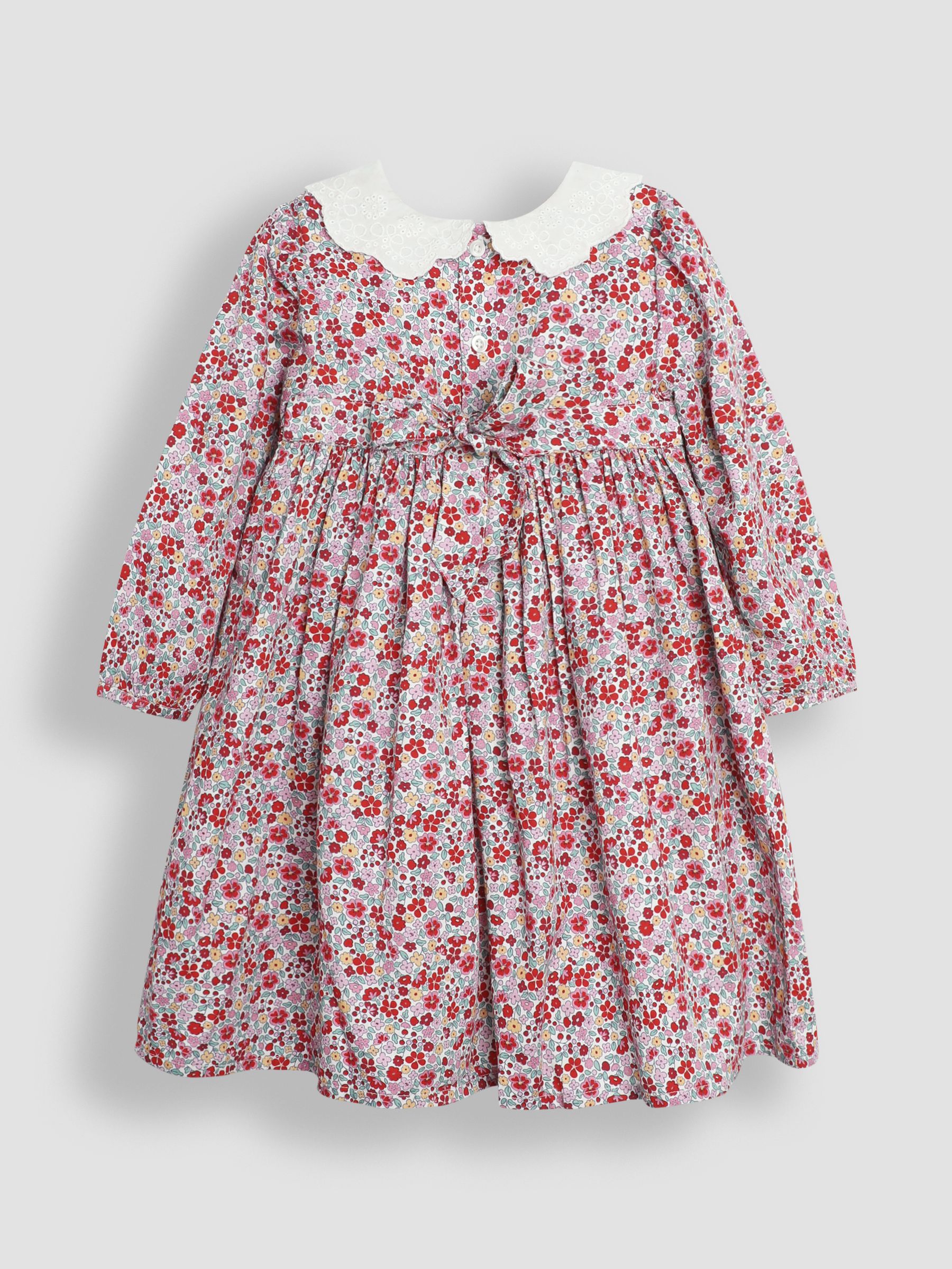 Cream Winter Floral Smocked Party Dress - Image 3 of 3