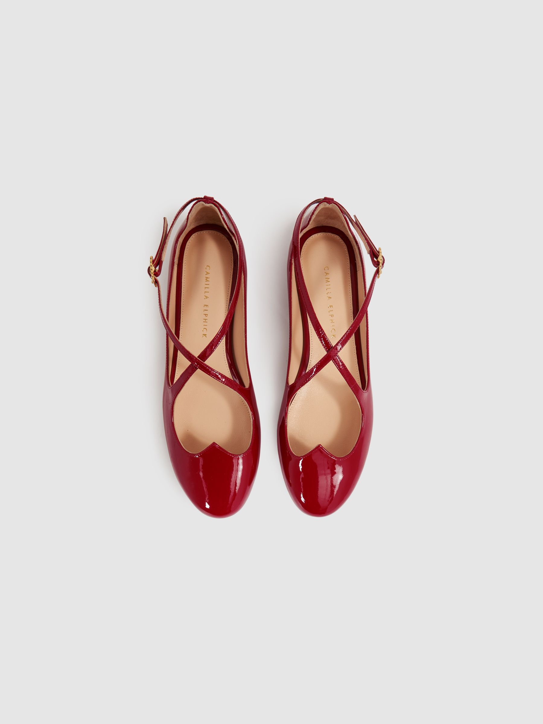 Camilla Elphick Lover Flats in Red - Image 2 of 4