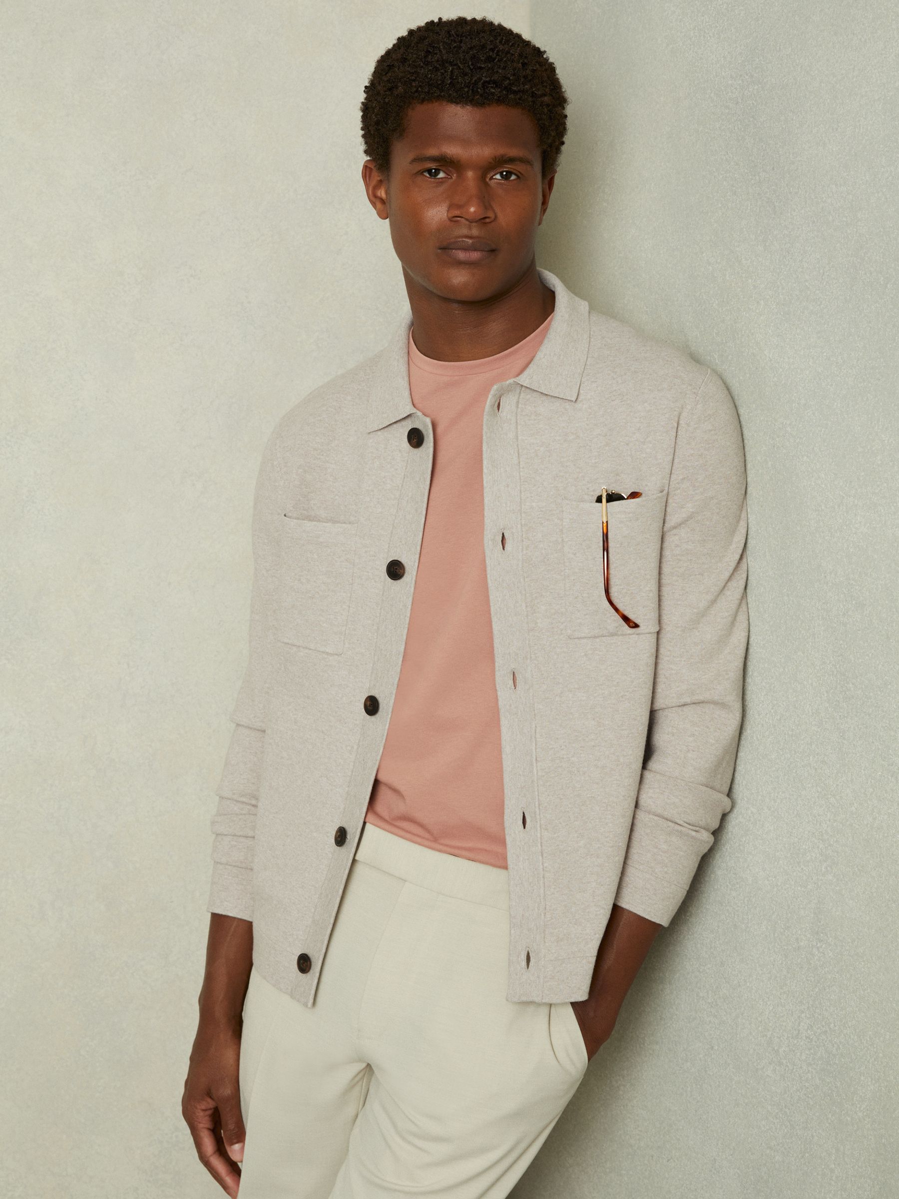 100% Cotton Crew Neck T-Shirt in Dusty Pink - Image 1 of 5