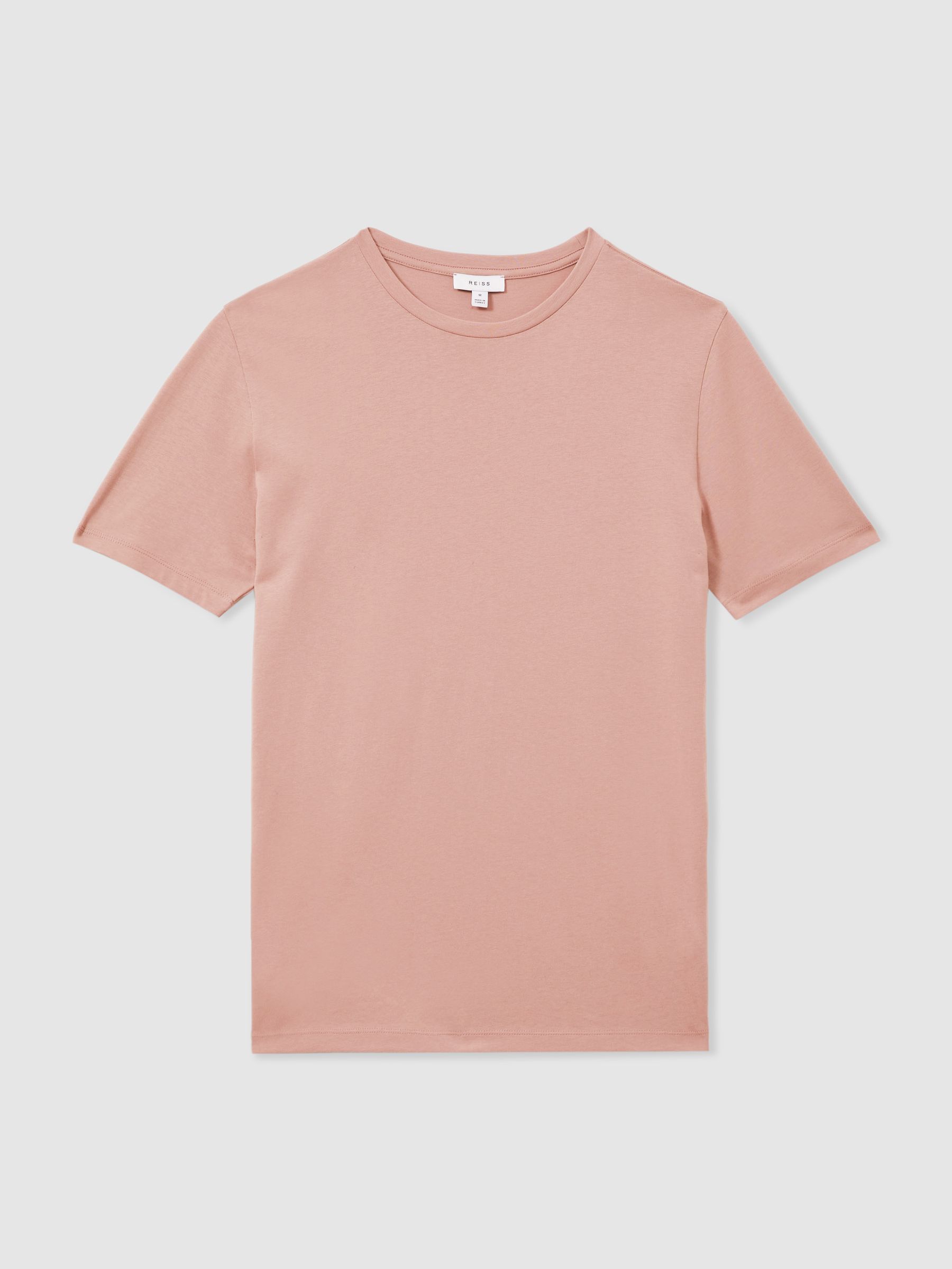 100% Cotton Crew Neck T-Shirt in Dusty Pink - Image 2 of 5