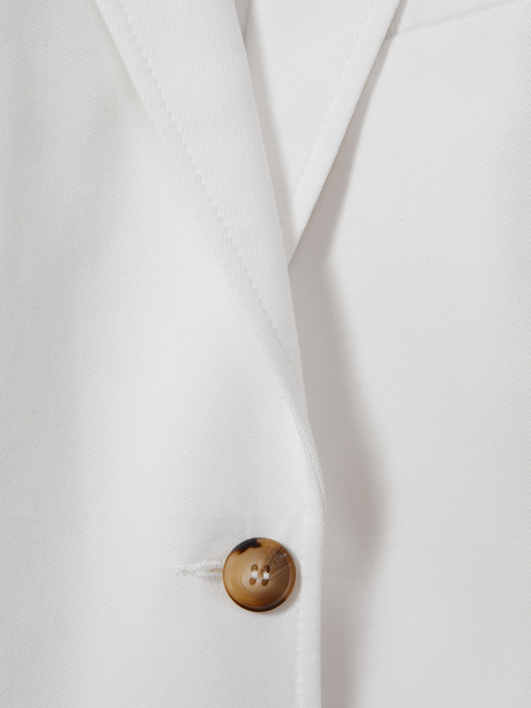 Tailored Single Breasted Suit Blazer in White - Image 6 of 6