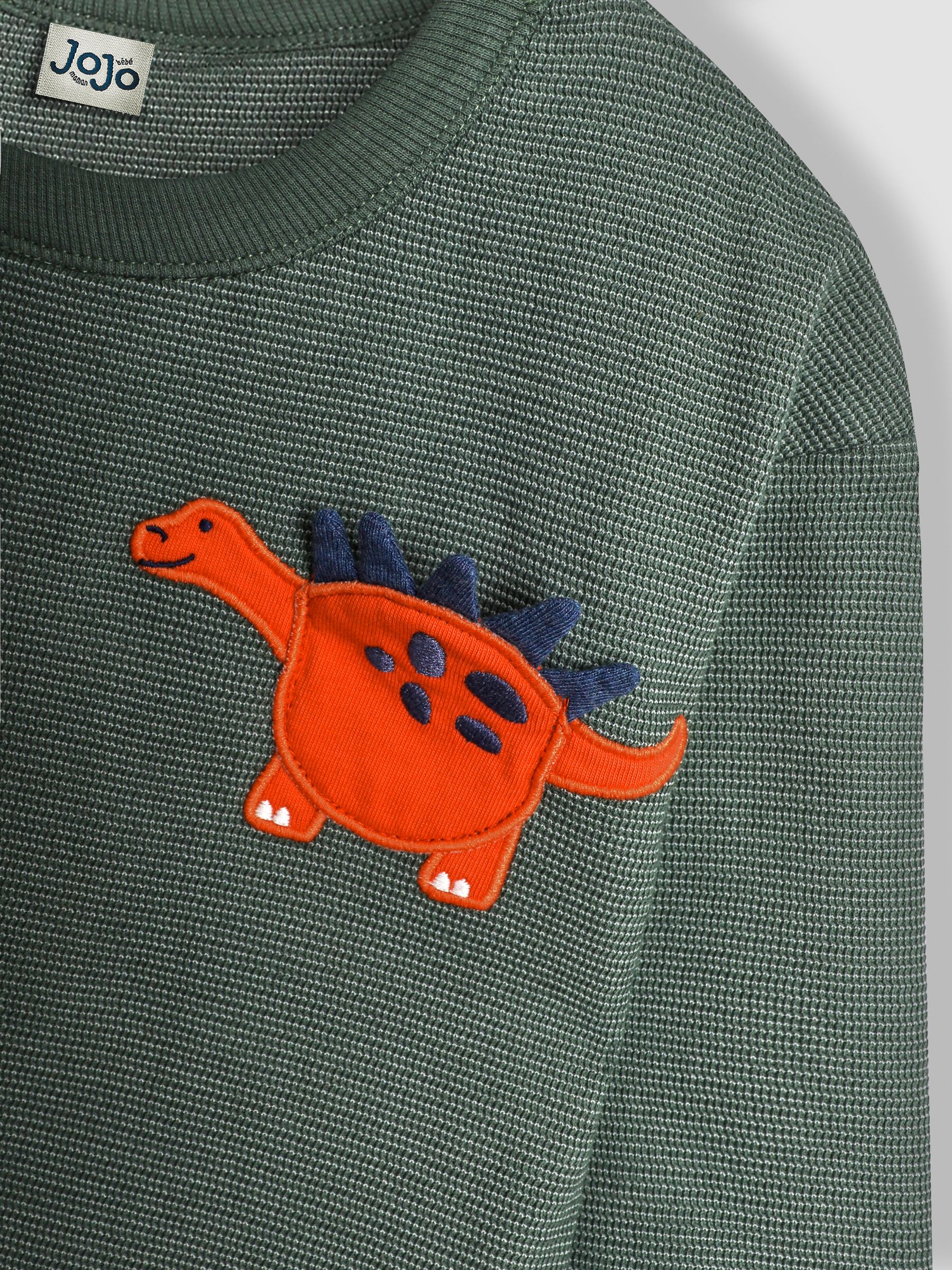 Khaki Green DInosaur Appliqué Pocket Top - Image 3 of 3