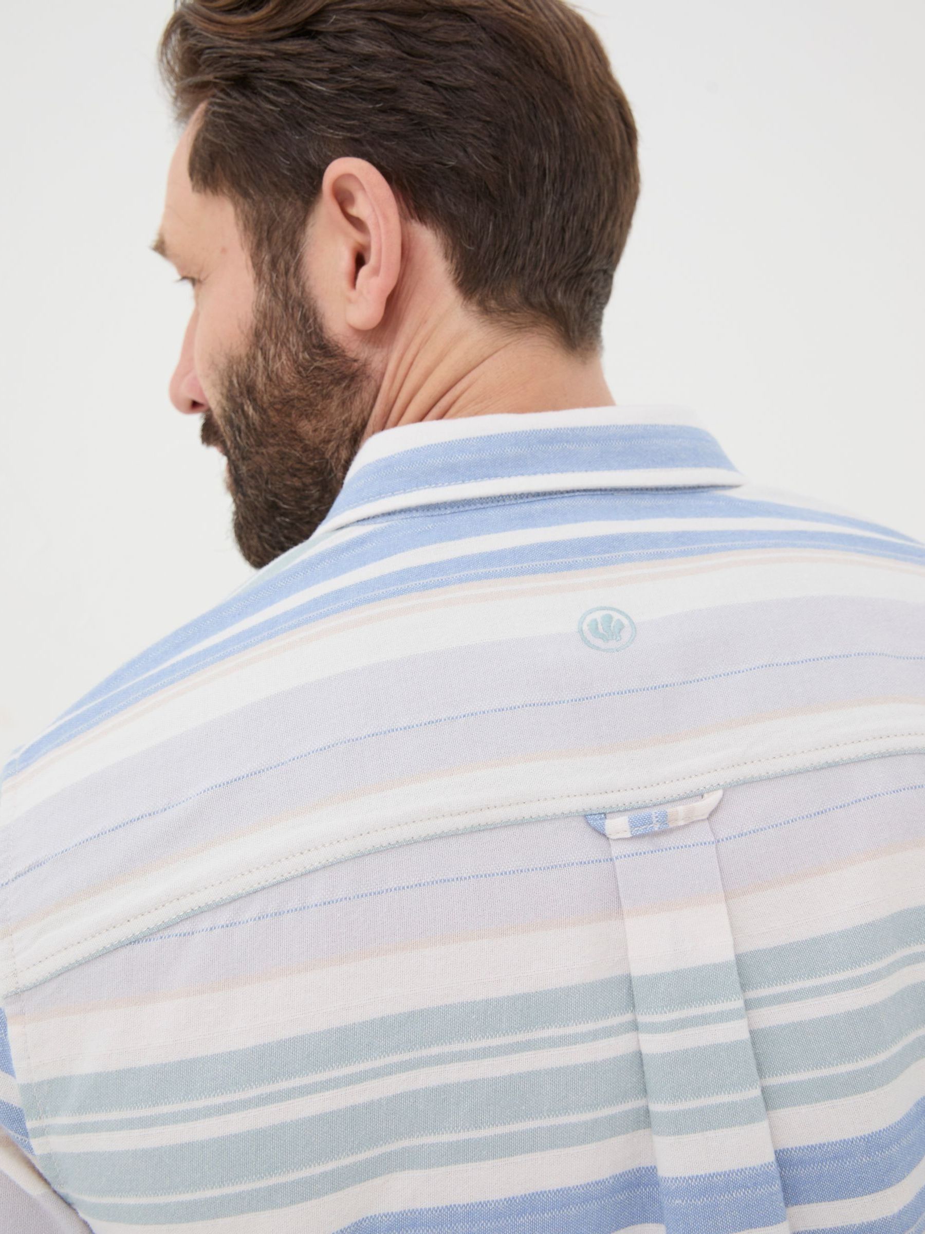 Purple Short Sleeve Trescott Stripe Shirt - Image 5 of 6