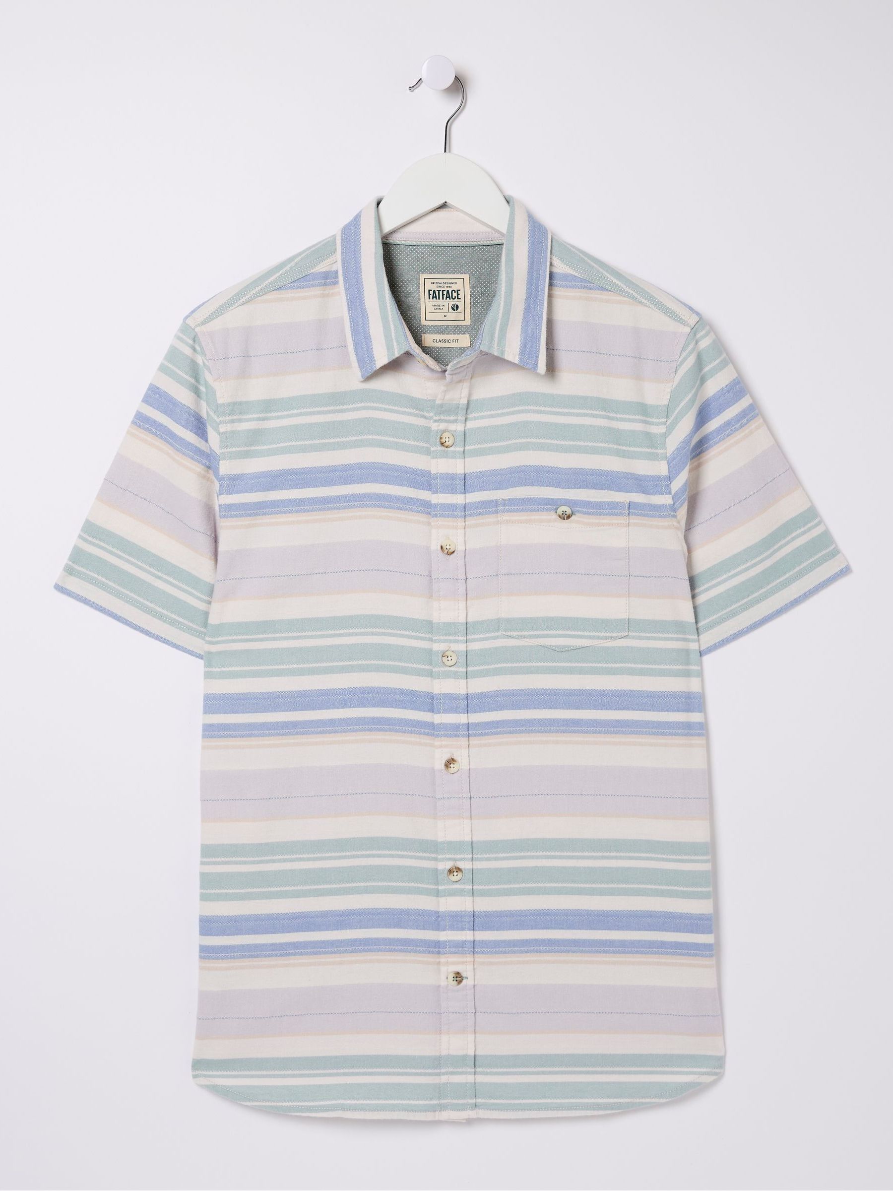 Purple Short Sleeve Trescott Stripe Shirt - Image 6 of 6