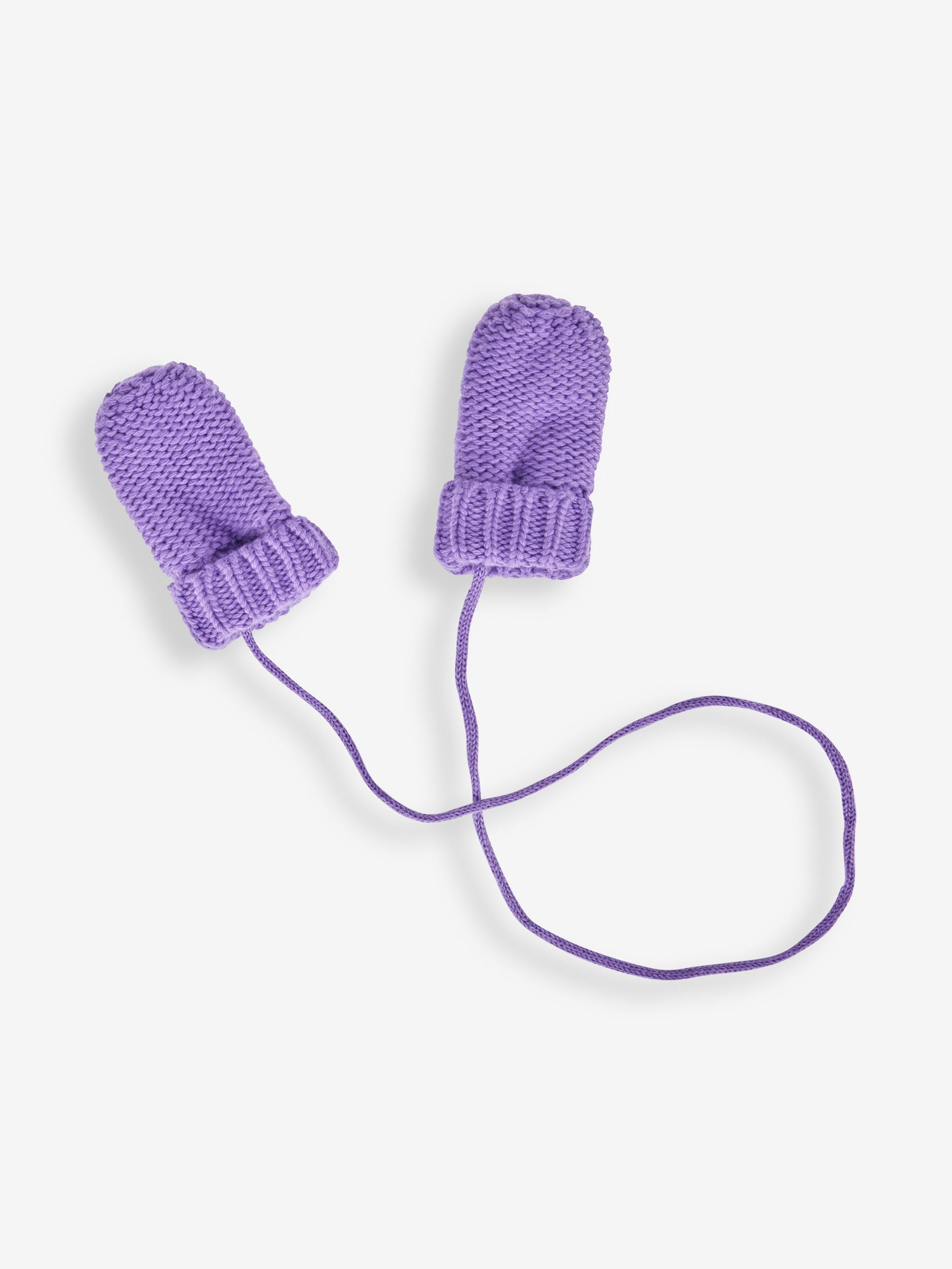 Lilac Mittens with String - Image 2 of 2