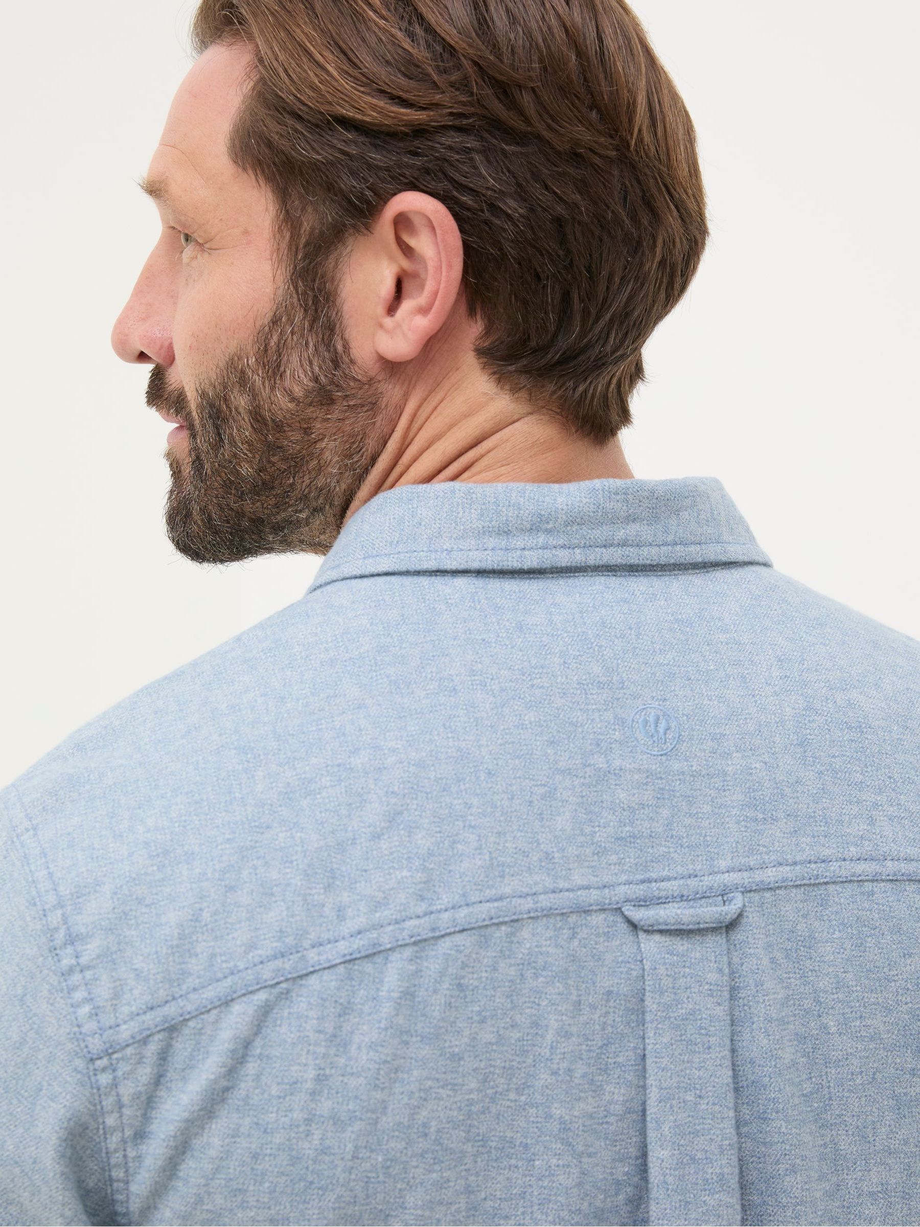 Blue Long Sleeve Malton Shirt - Image 5 of 6