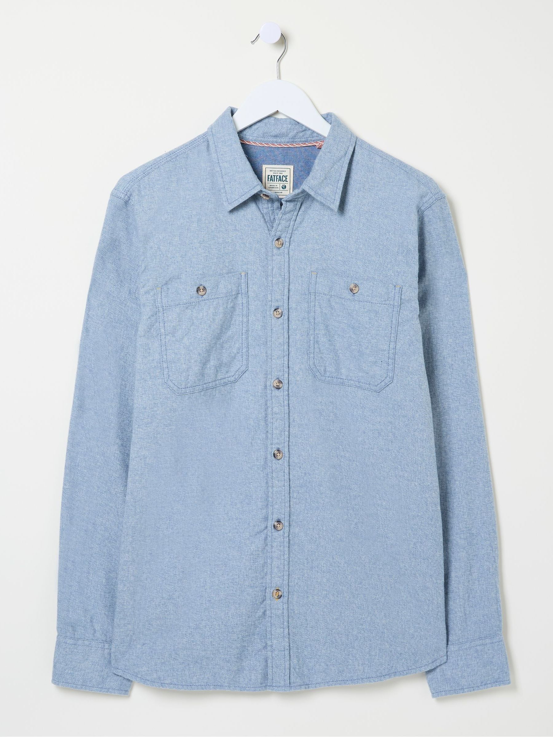 Blue Long Sleeve Malton Shirt - Image 6 of 6