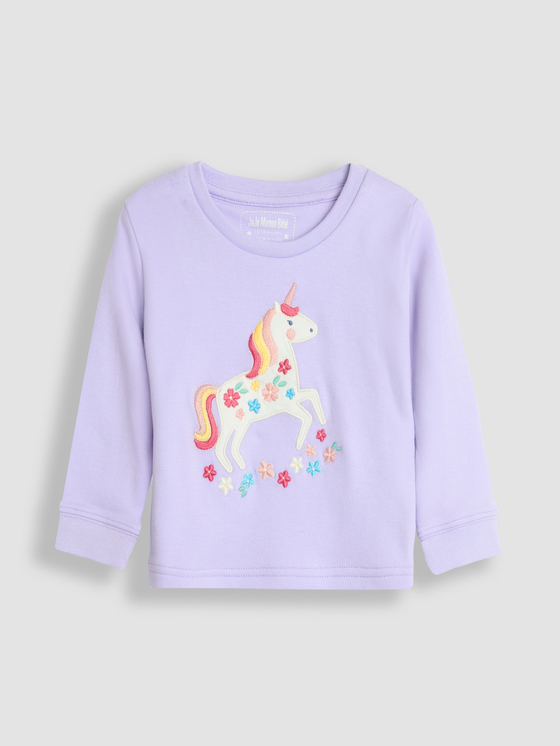 Lilac 2-Pack Unicorn Jersey Pyjamas - Image 2 of 9