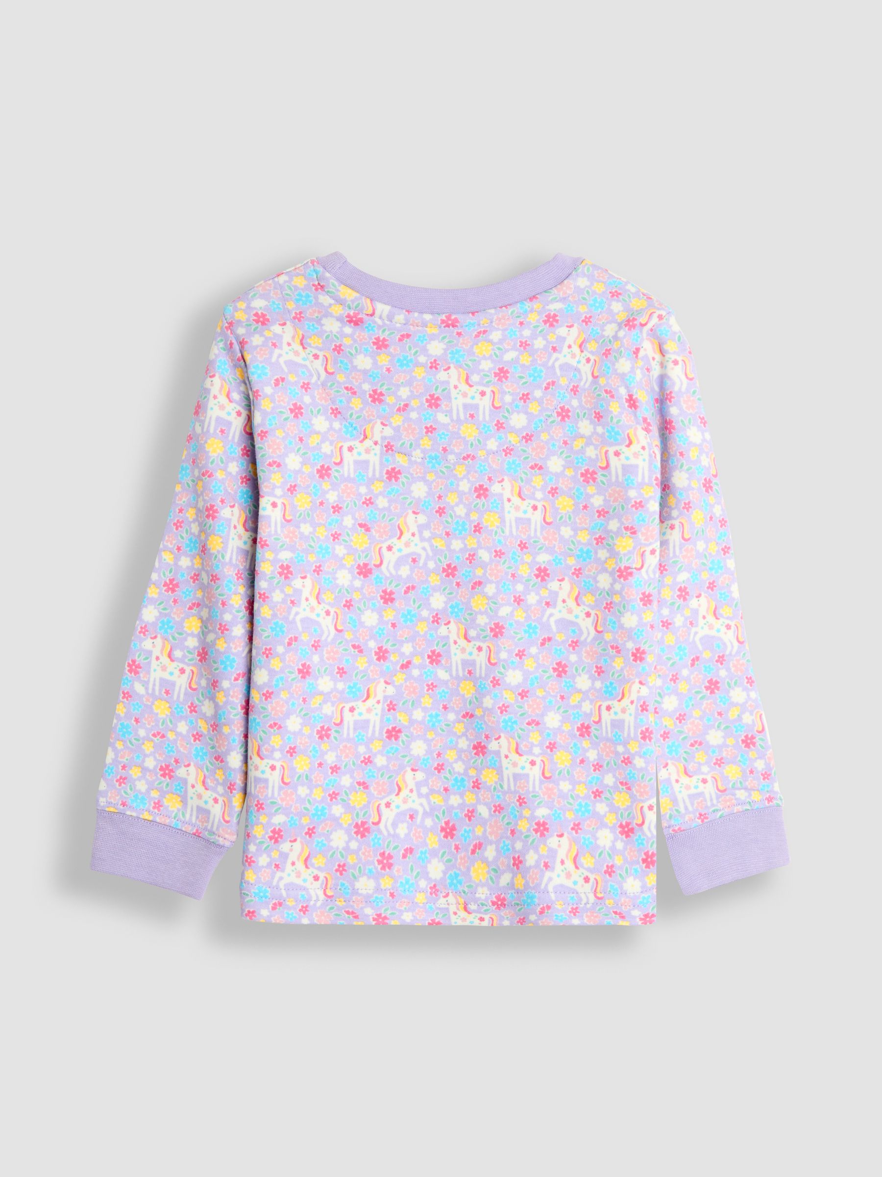 Lilac 2-Pack Unicorn Jersey Pyjamas - Image 7 of 9