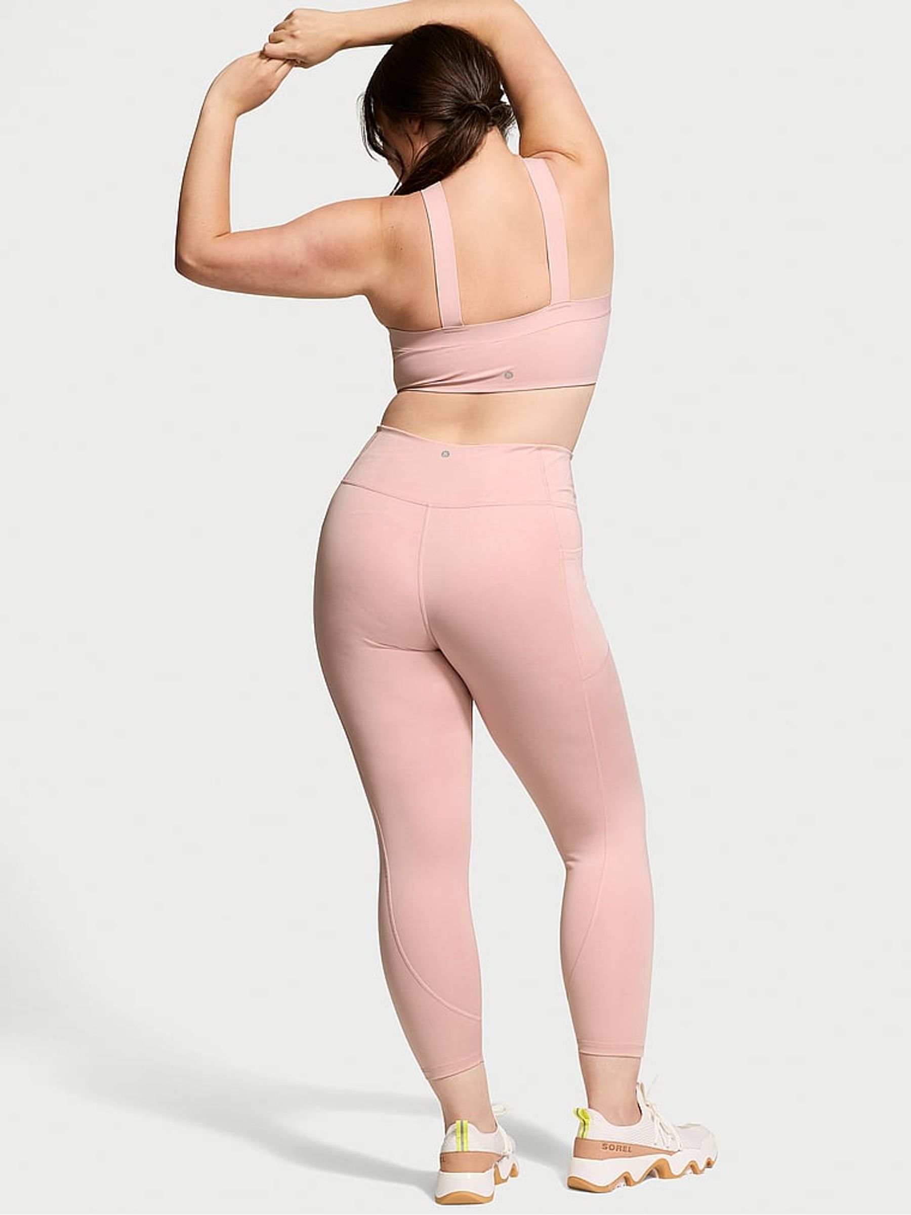 Chalk Rose Pink 7/8 Length Essential Pocket Leggings - Image 2 of 4