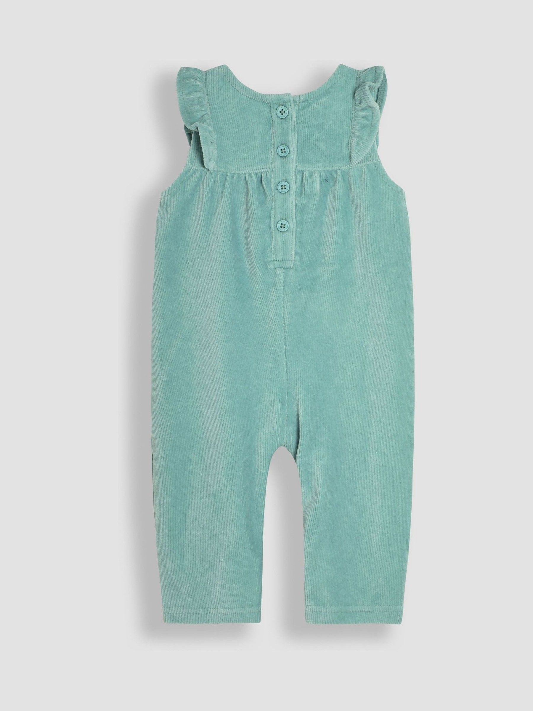 Duck Egg Mouse Appliqué Velour Dungarees and Top Set - Image 3 of 7