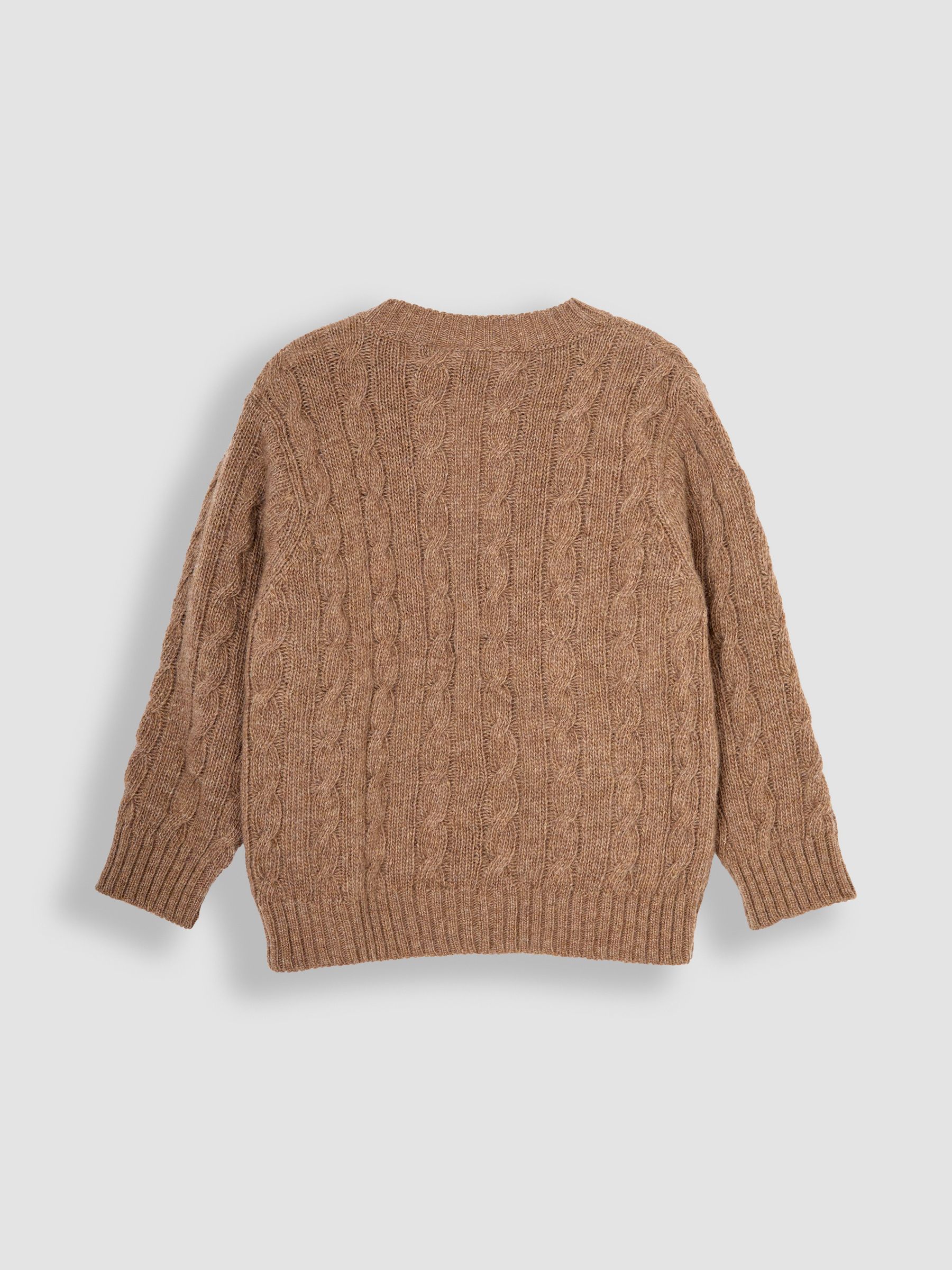 Mocha Brown Cable Jumper - Image 2 of 3
