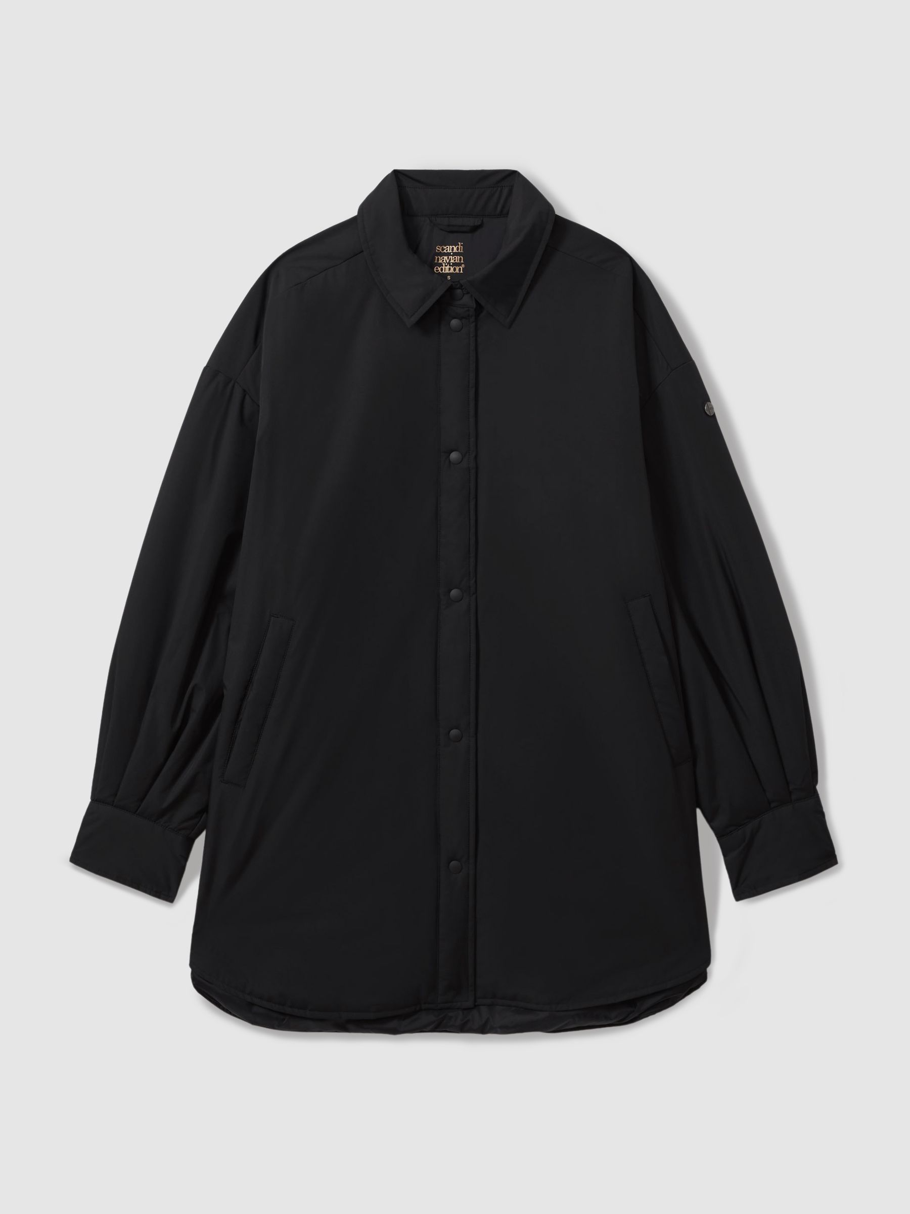 Scandinavian Edition Padded Shirt Jacket in Black - Image 2 of 6